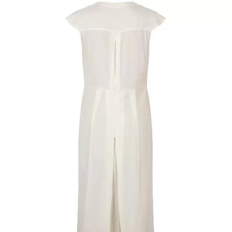 1920s Art Deco Ivory Silk Shirtwaister Dress