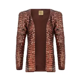 1970s Biba Copper Sequinned Jacket