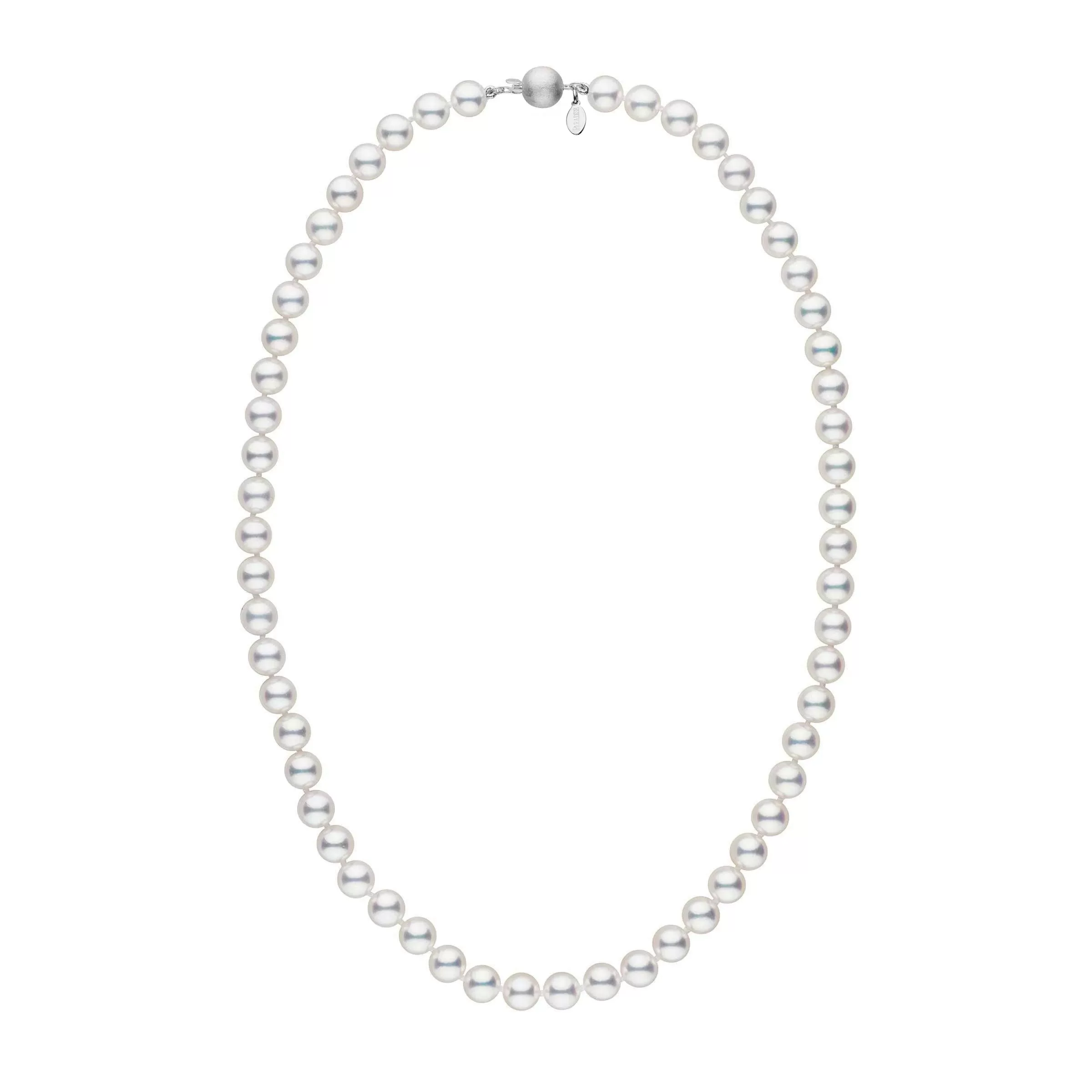 7.0-7.5 mm 18 Inch Natural White Hanadama Akoya Pearl Necklace