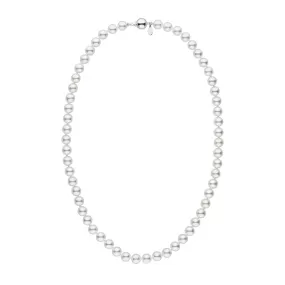 7.0-7.5 mm 18 Inch Natural White Hanadama Akoya Pearl Necklace