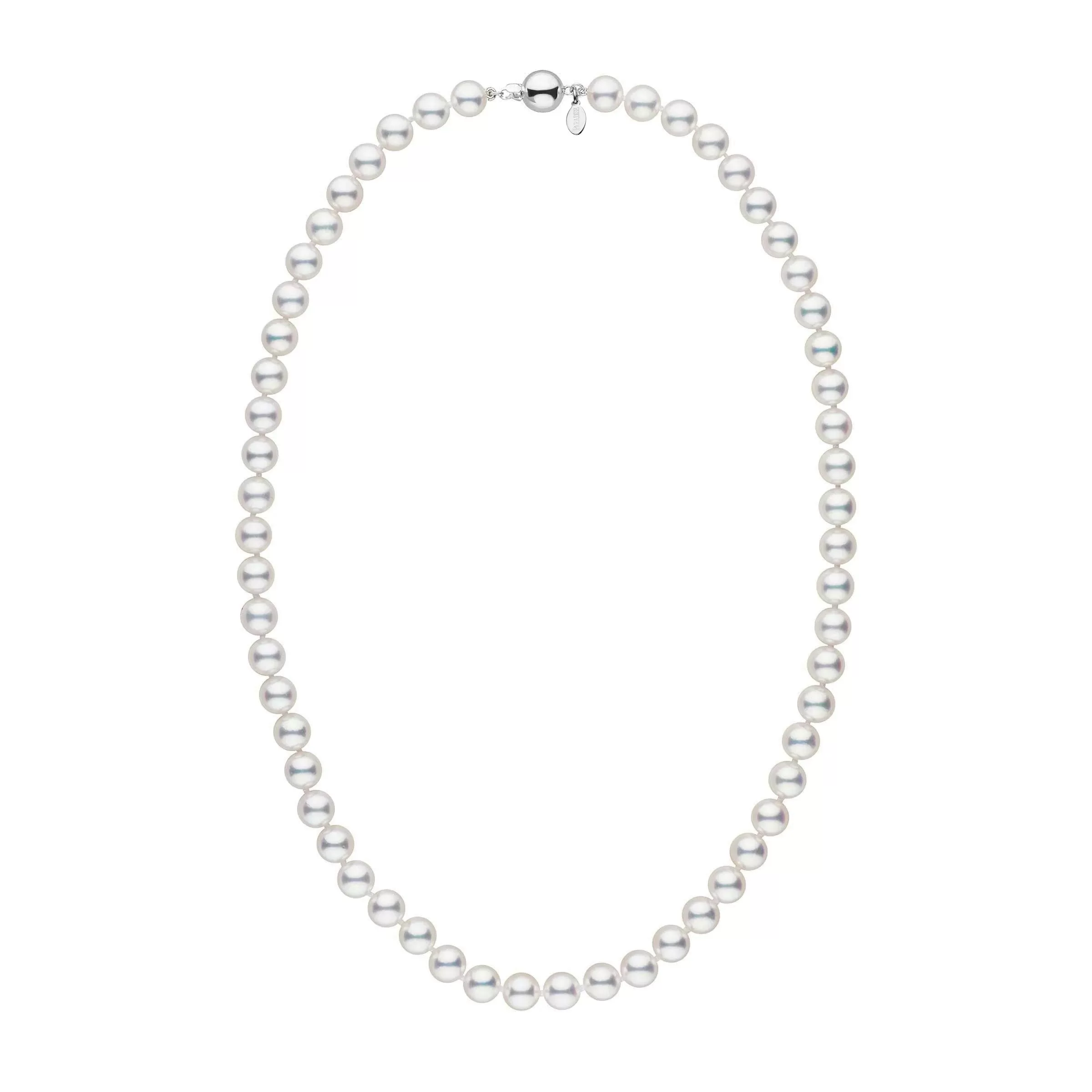 7.0-7.5 mm 18 Inch Natural White Hanadama Akoya Pearl Necklace