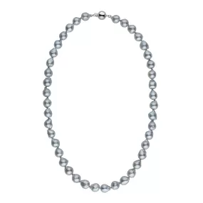 7.0-7.5 mm 18 Inch Silver-Blue Akoya Baroque Pearl Necklace