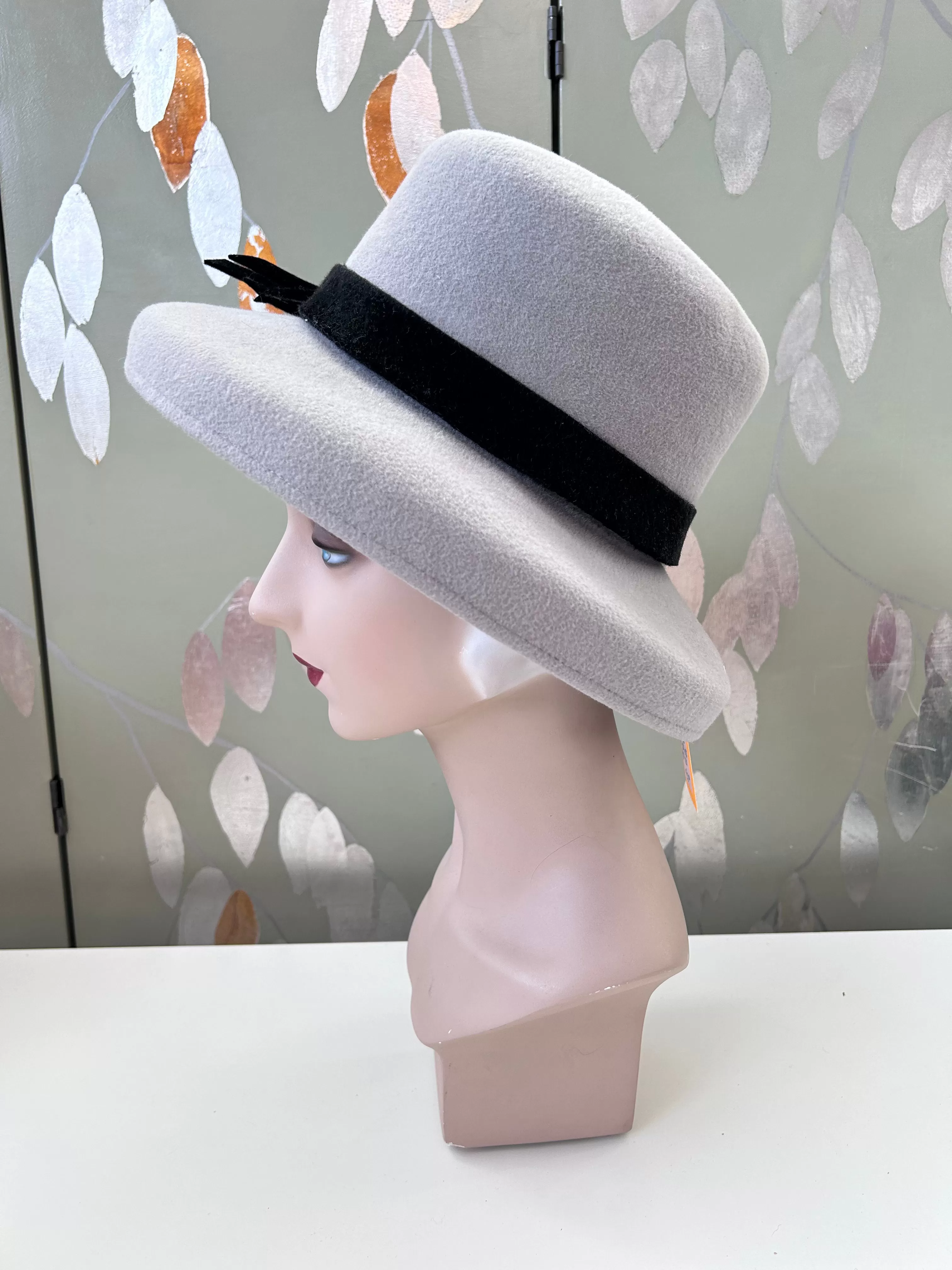 80s Grey Felt Frank Oliver Hat