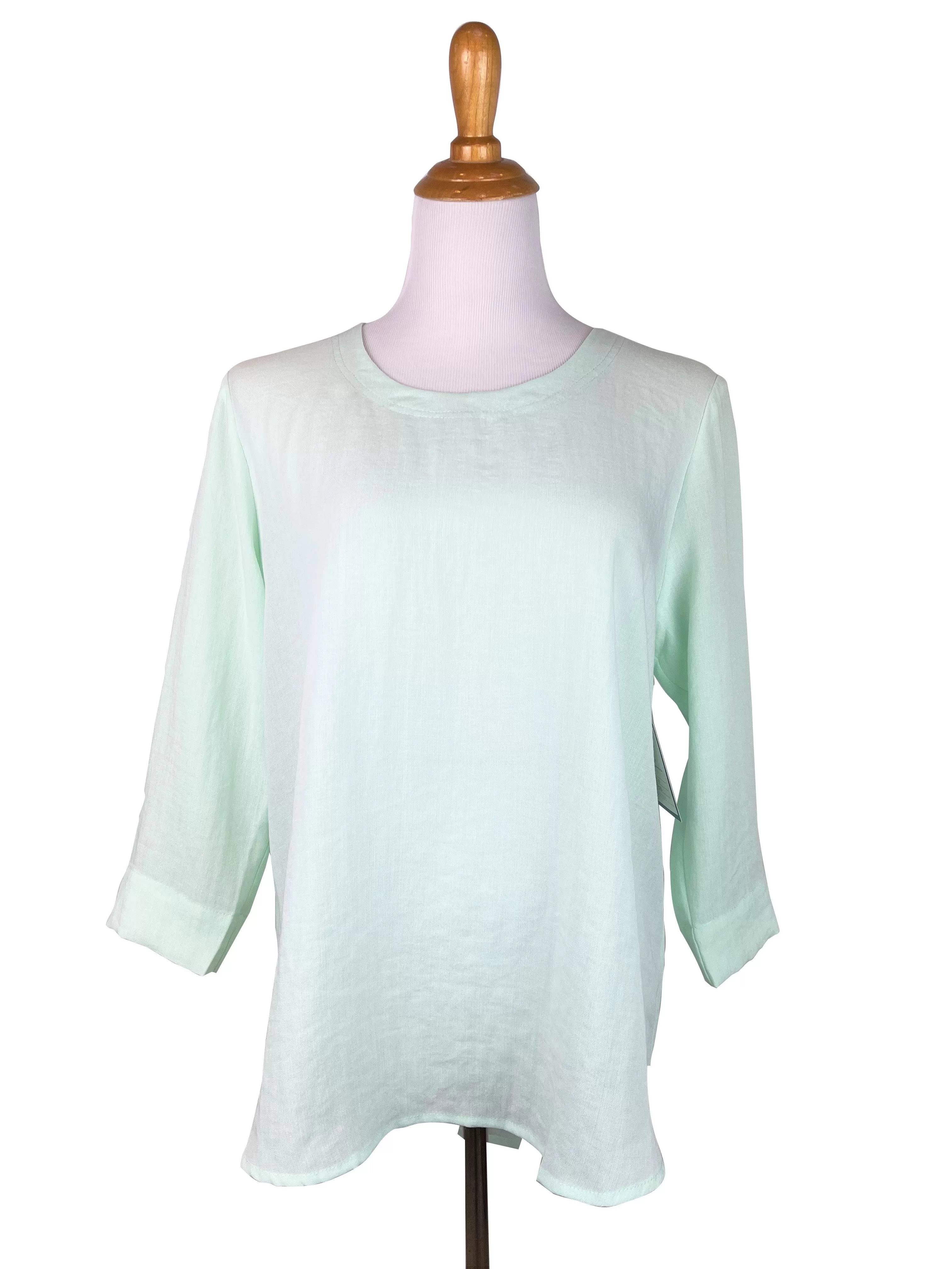 AA210 - Anastasia Linen Pullover w/ Pleated Back