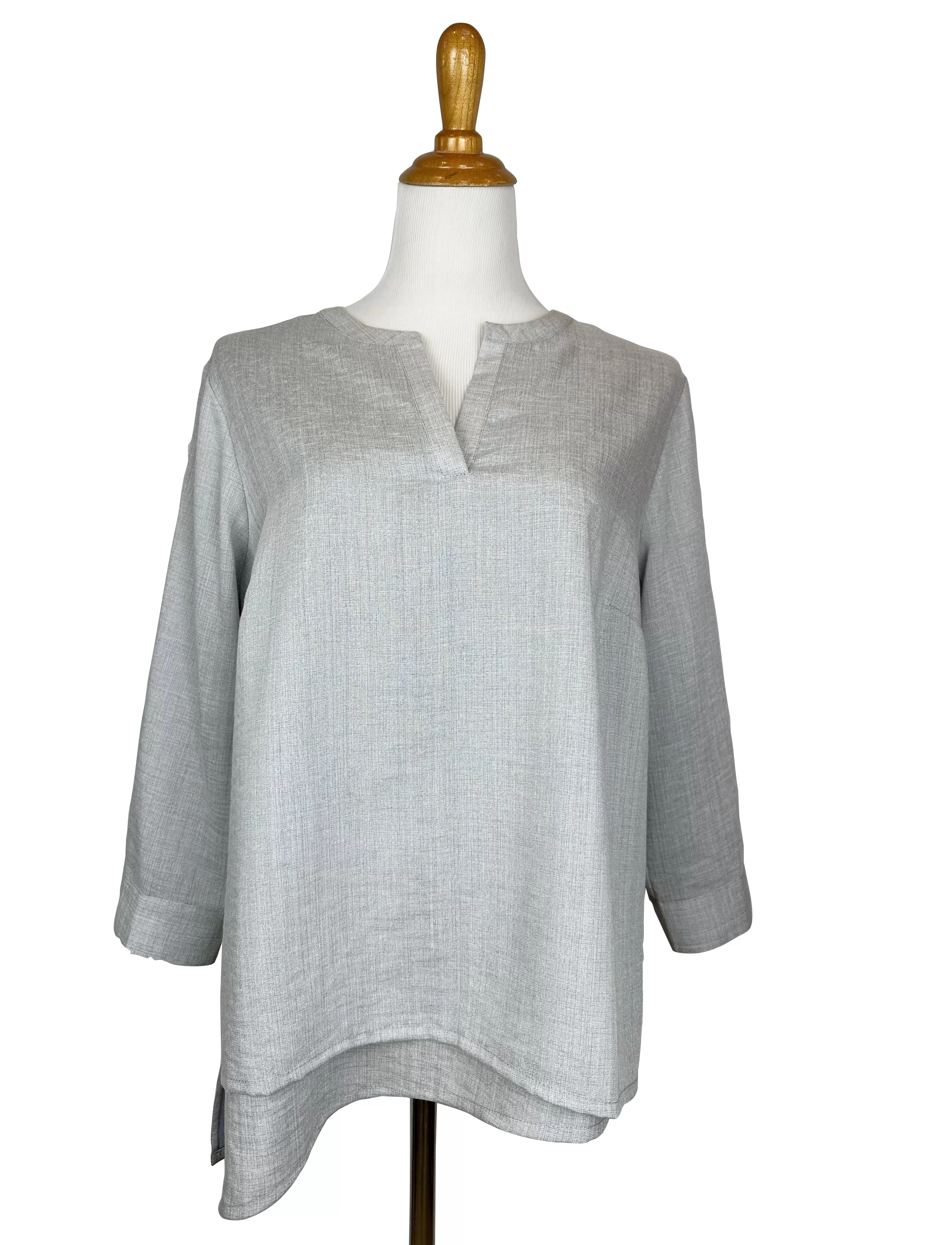 AA300 - Olivia Pullover Linen Blouse