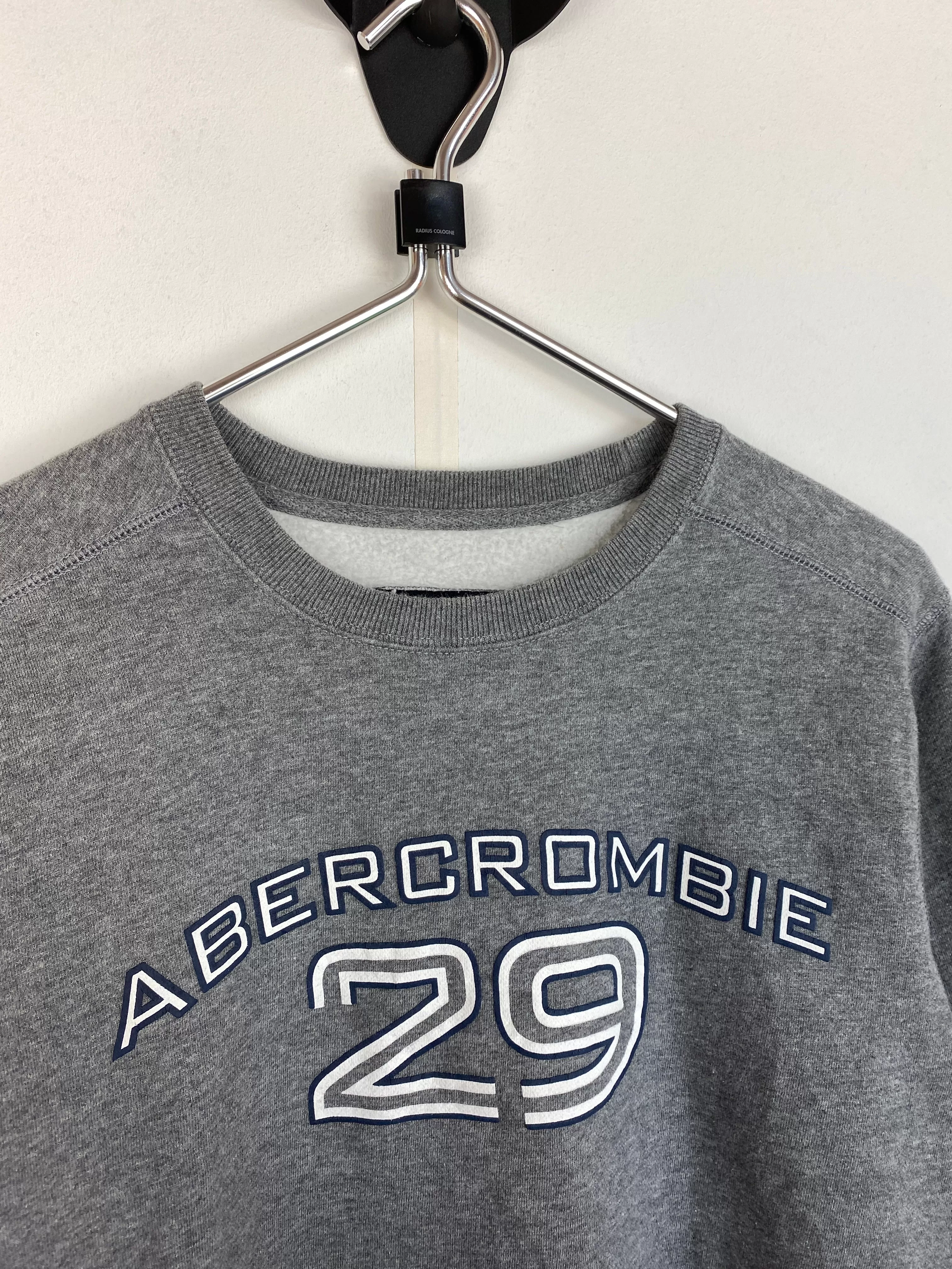 Abercrombie Spellout Sweater Grey (L)