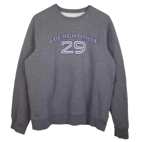 Abercrombie Spellout Sweater Grey (L)