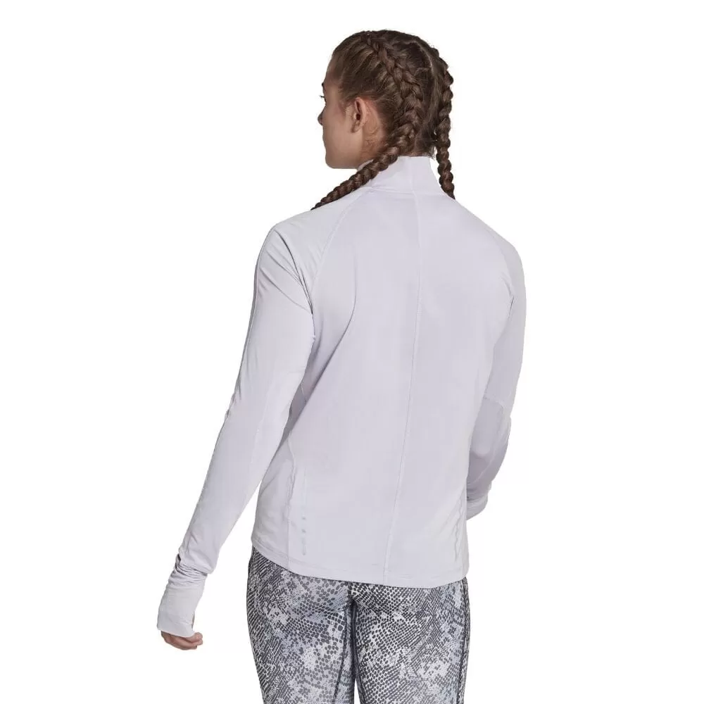 Adidas Women's Fast Running Half-Zip Long Sleeve Top