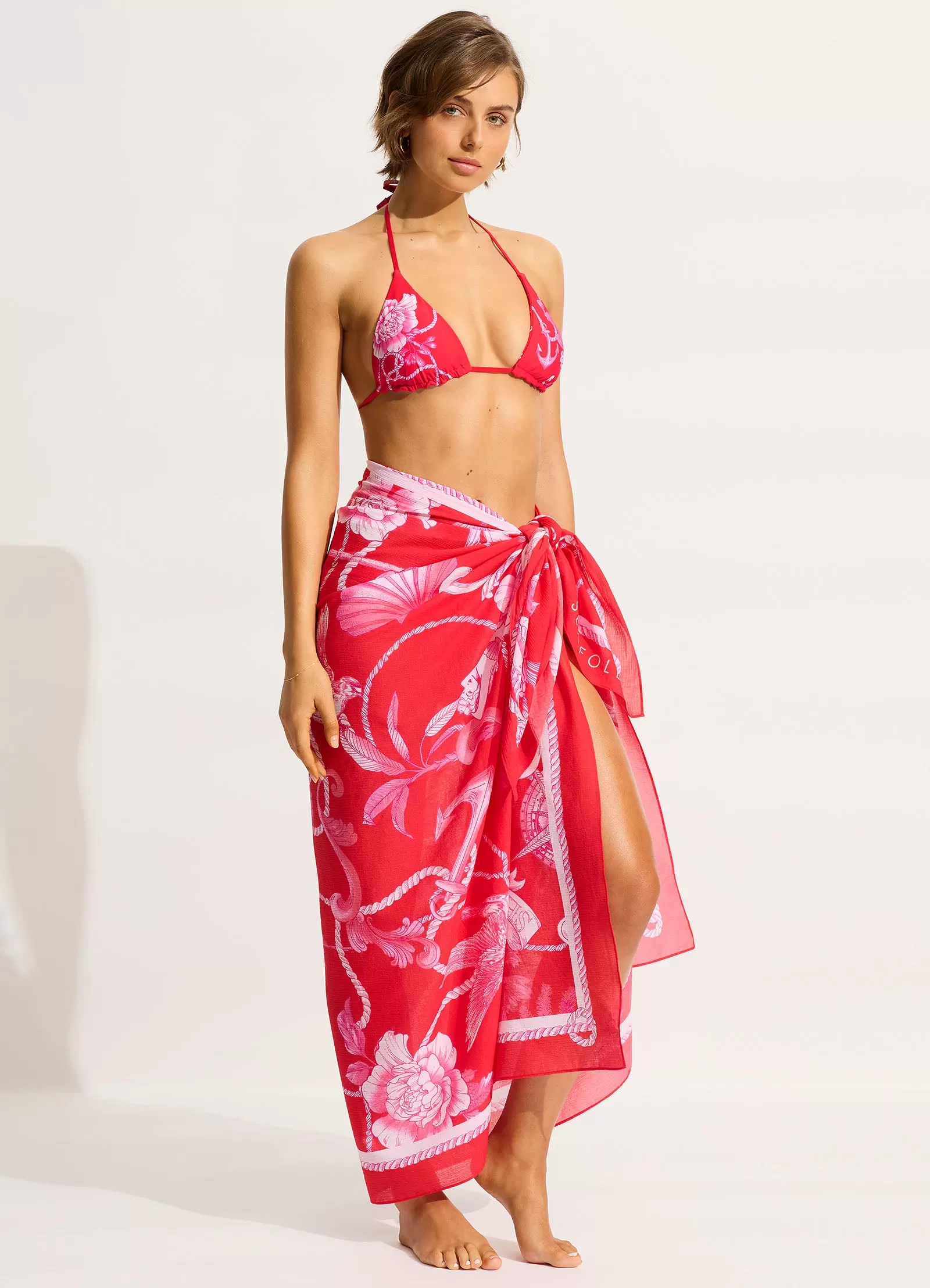 Ahoy Sarong - Chilli Red