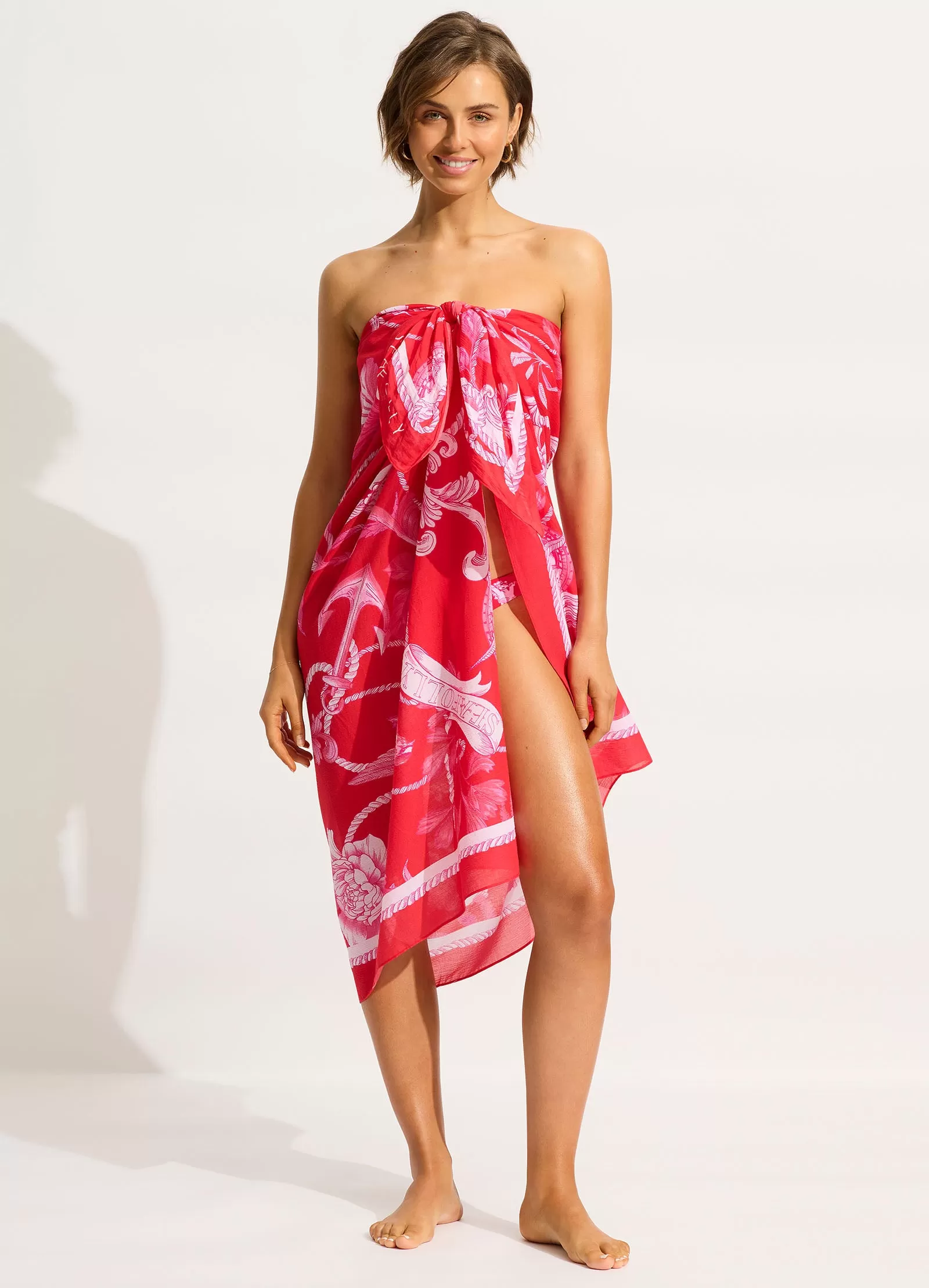 Ahoy Sarong - Chilli Red