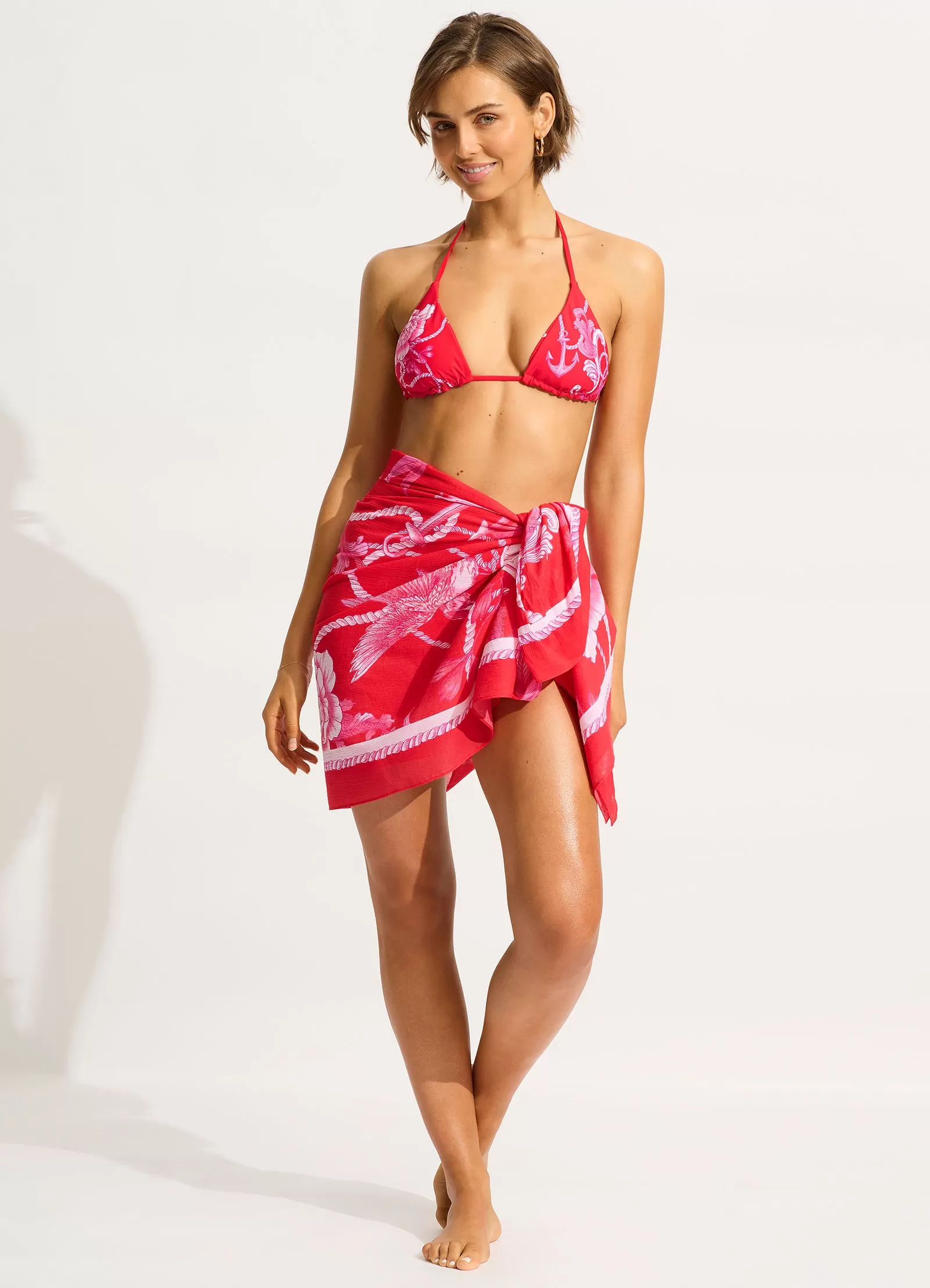 Ahoy Sarong - Chilli Red