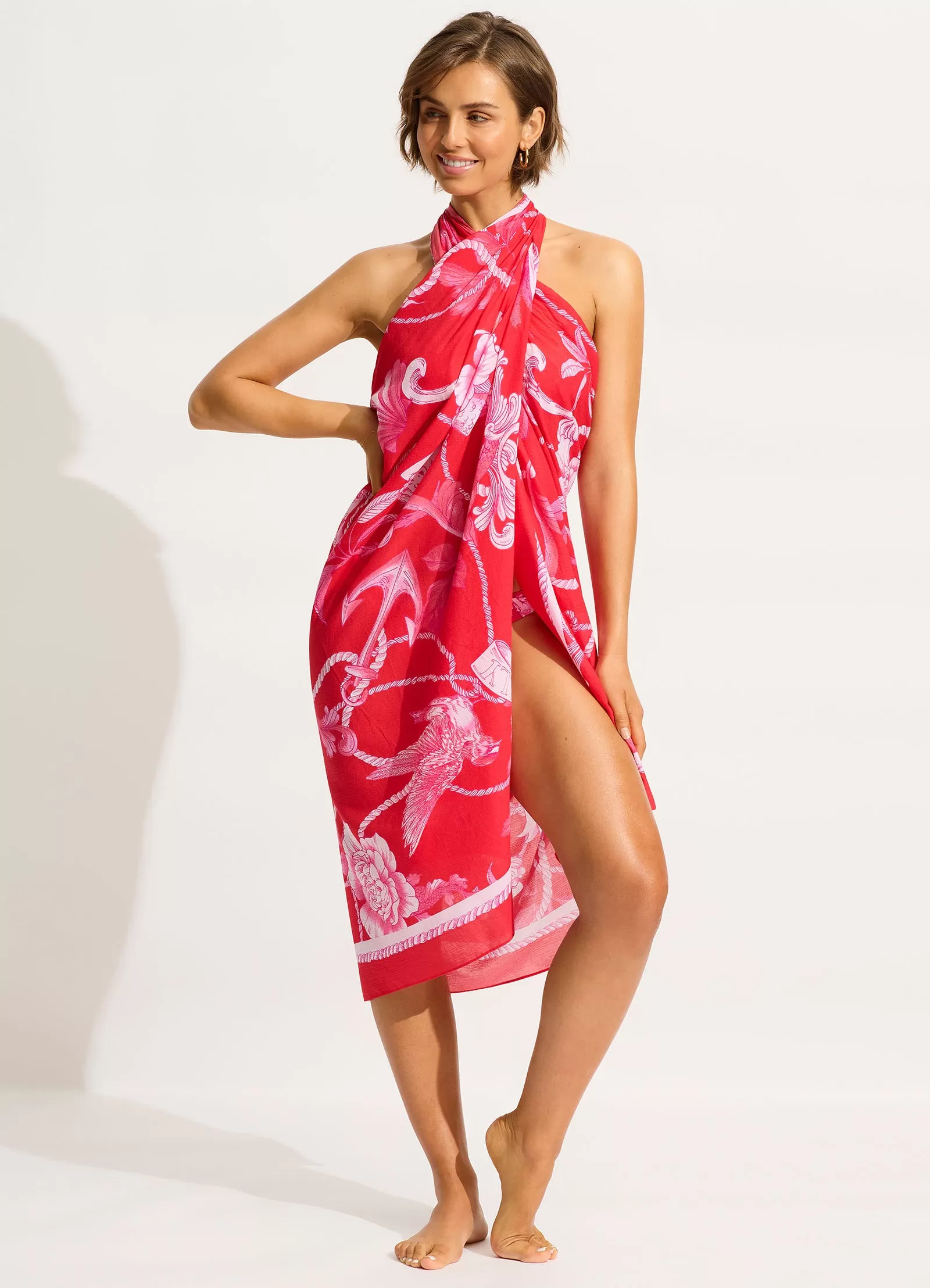 Ahoy Sarong - Chilli Red