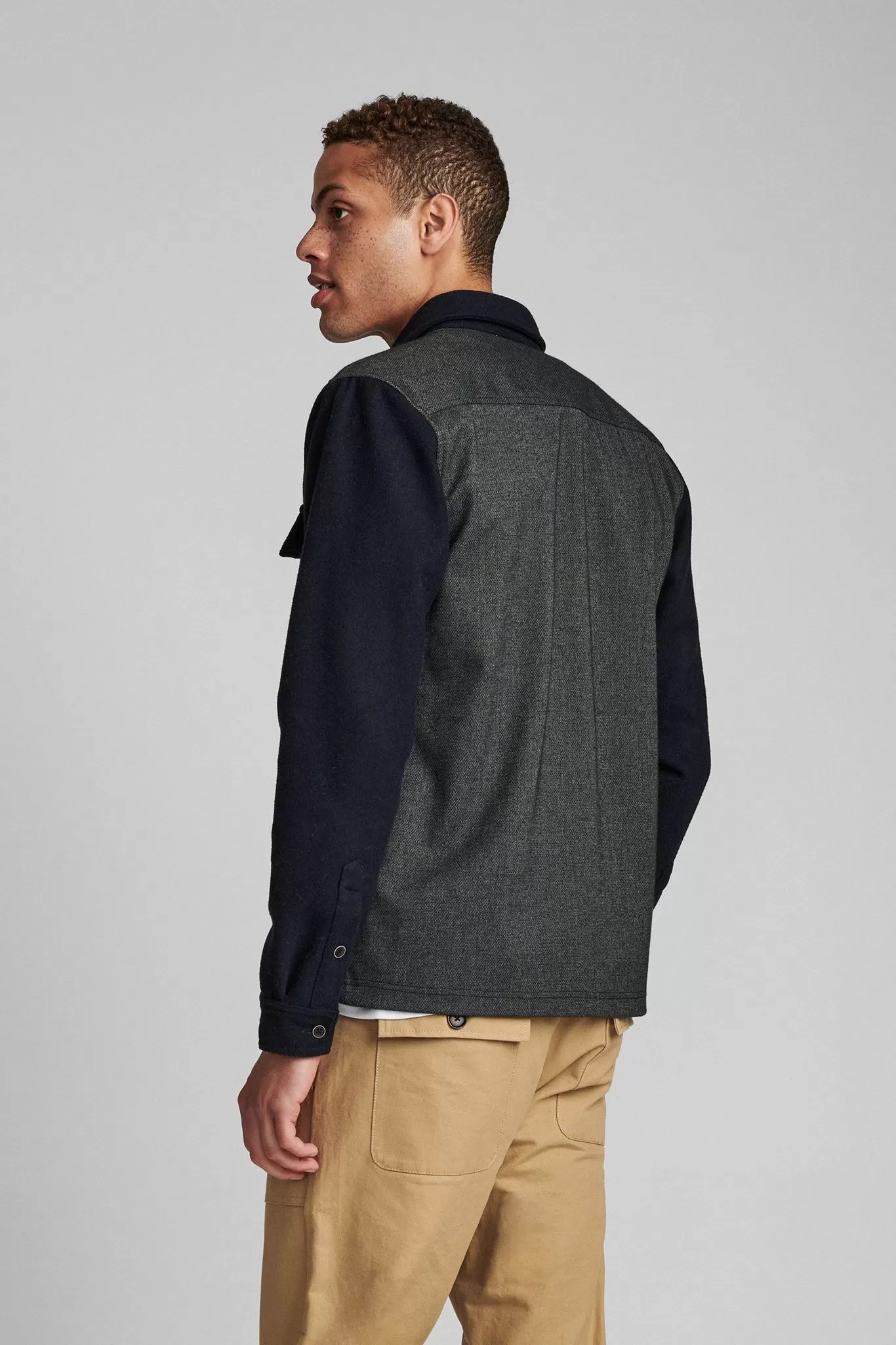 AKHAURO WOOL OVERSHIRT - Sky Captain