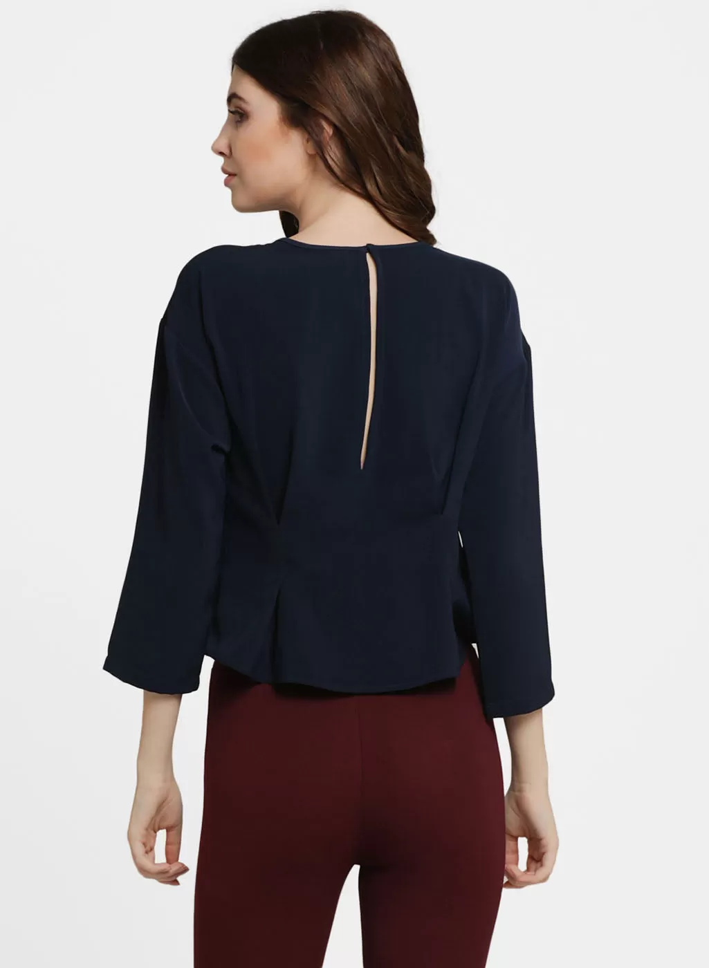 Alison Pleated Waist Peplum Top