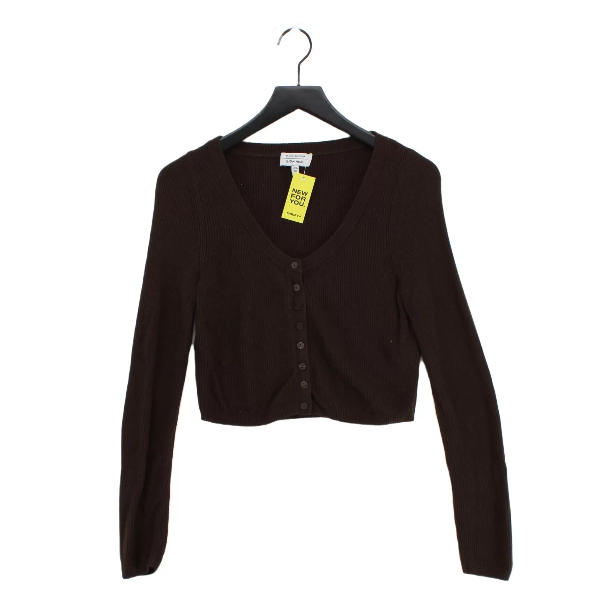 & Other Stories Women's Cardigan M Brown Other with Polyamide, Silk, Wool