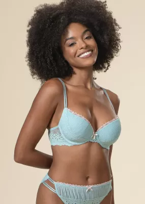 ANNIE Seductive Underwired Demi Blue Lace Bra