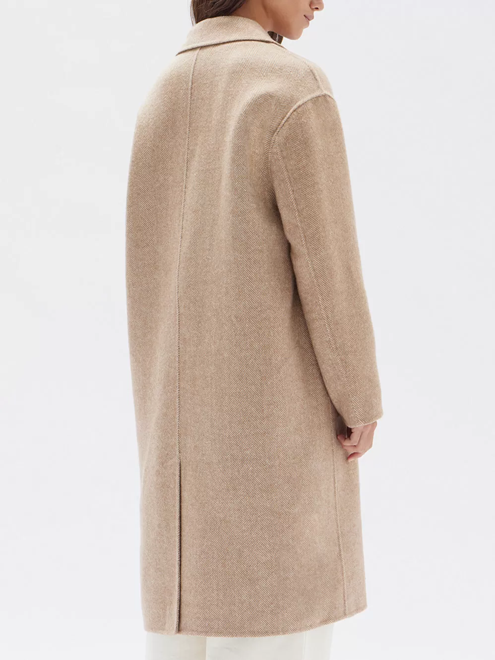 ASSEMBLY LABEL THEA WOOL HERRINGBONE COAT