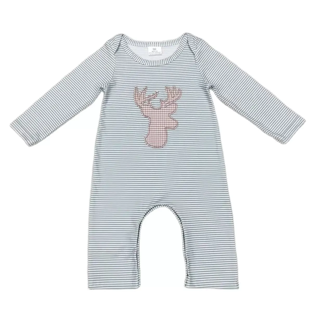 Baby Romper - Boys Applique - Deer Western Sage Layette