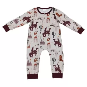 Baby Romper - Boys - Western Cowboy Cactus Brown