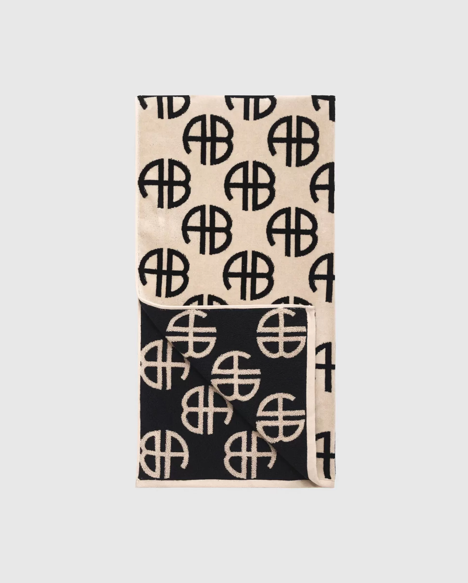 BAHIA TOWEL / BEIGE MONOGRAM PRINT