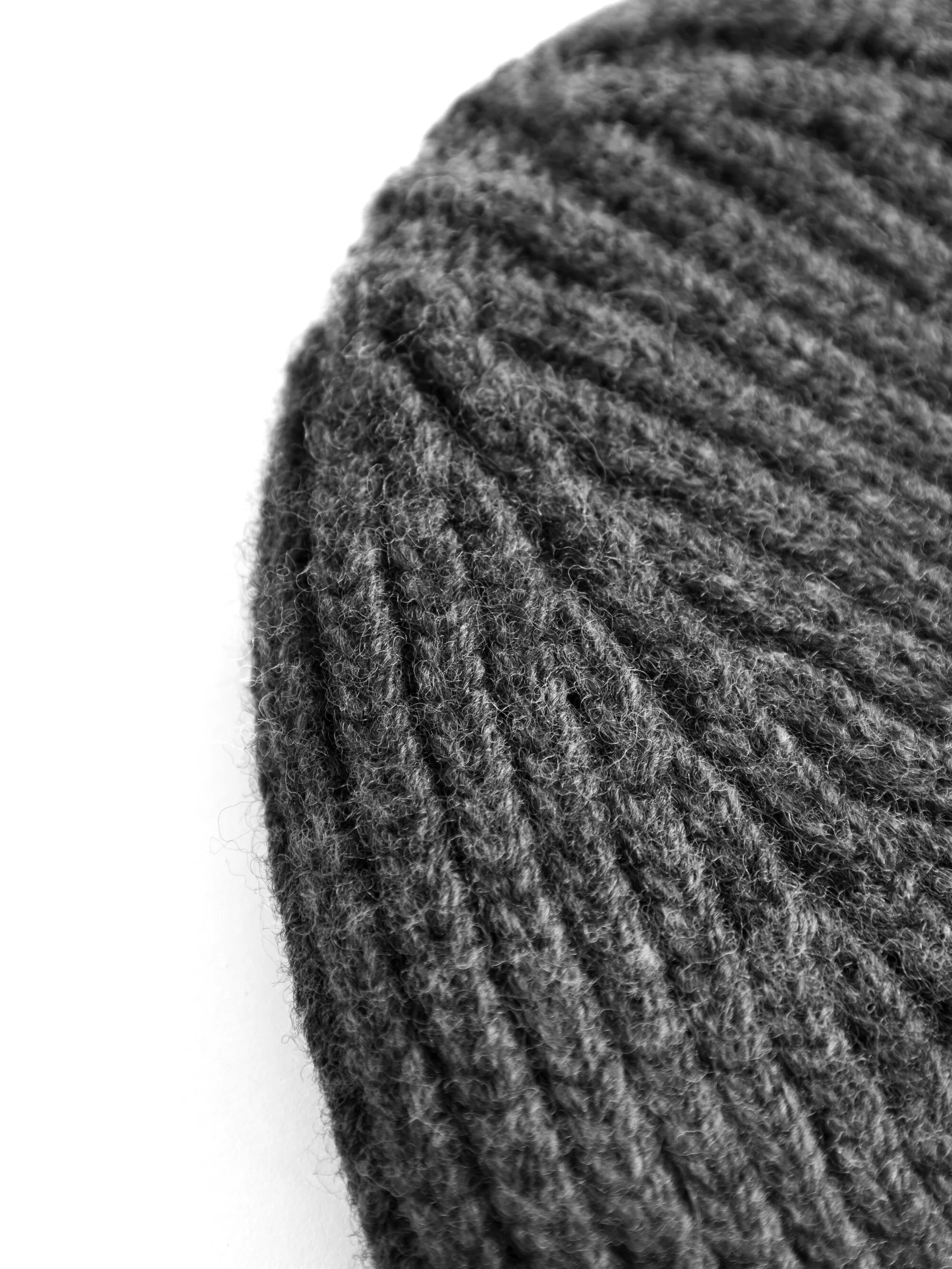 Big rib beanie - Dark Grey Melange