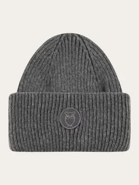 Big rib beanie - Dark Grey Melange