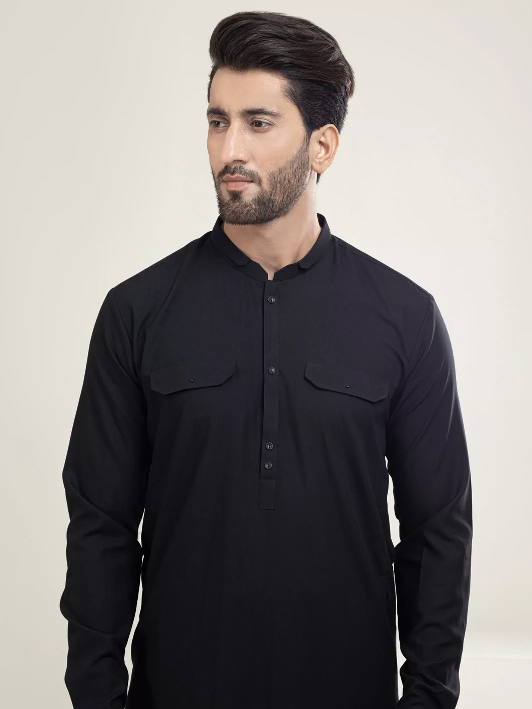 Black Blended Kurta Trouser - AL-KT-2969