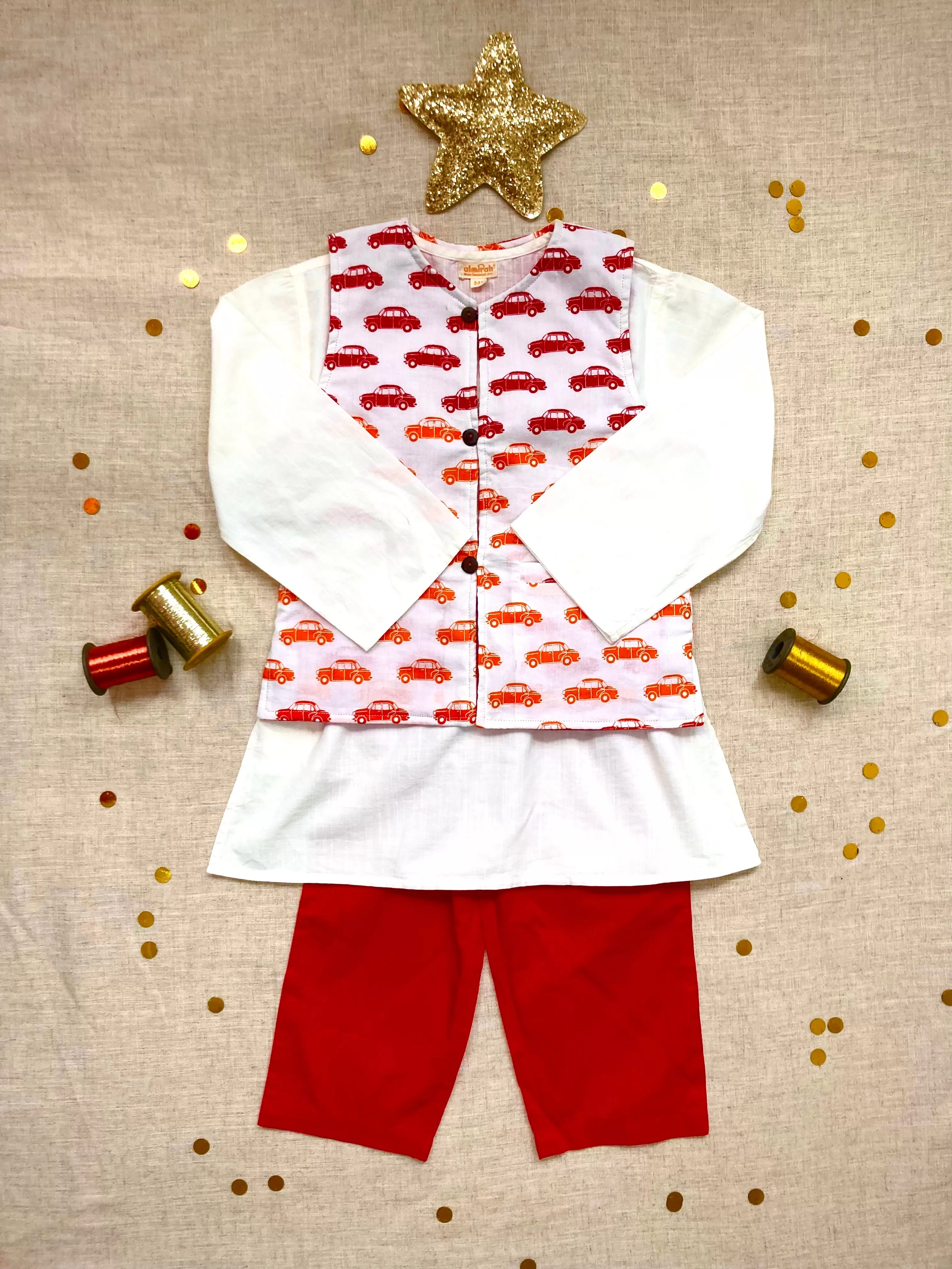 Boys Festive Kurta Bandi Set Taxi