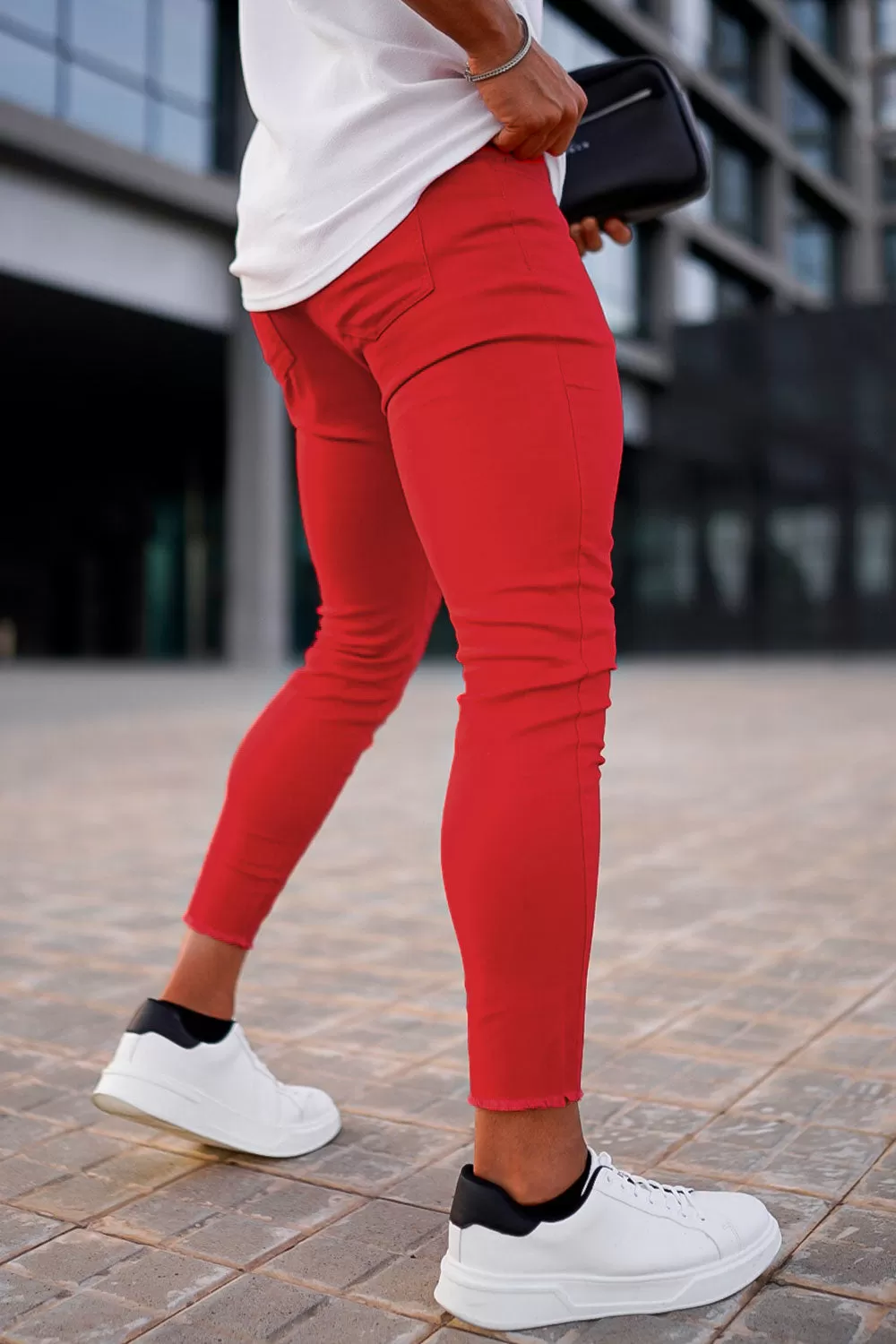 Buy $80 Free Shipping Men's Red Skinny Jean