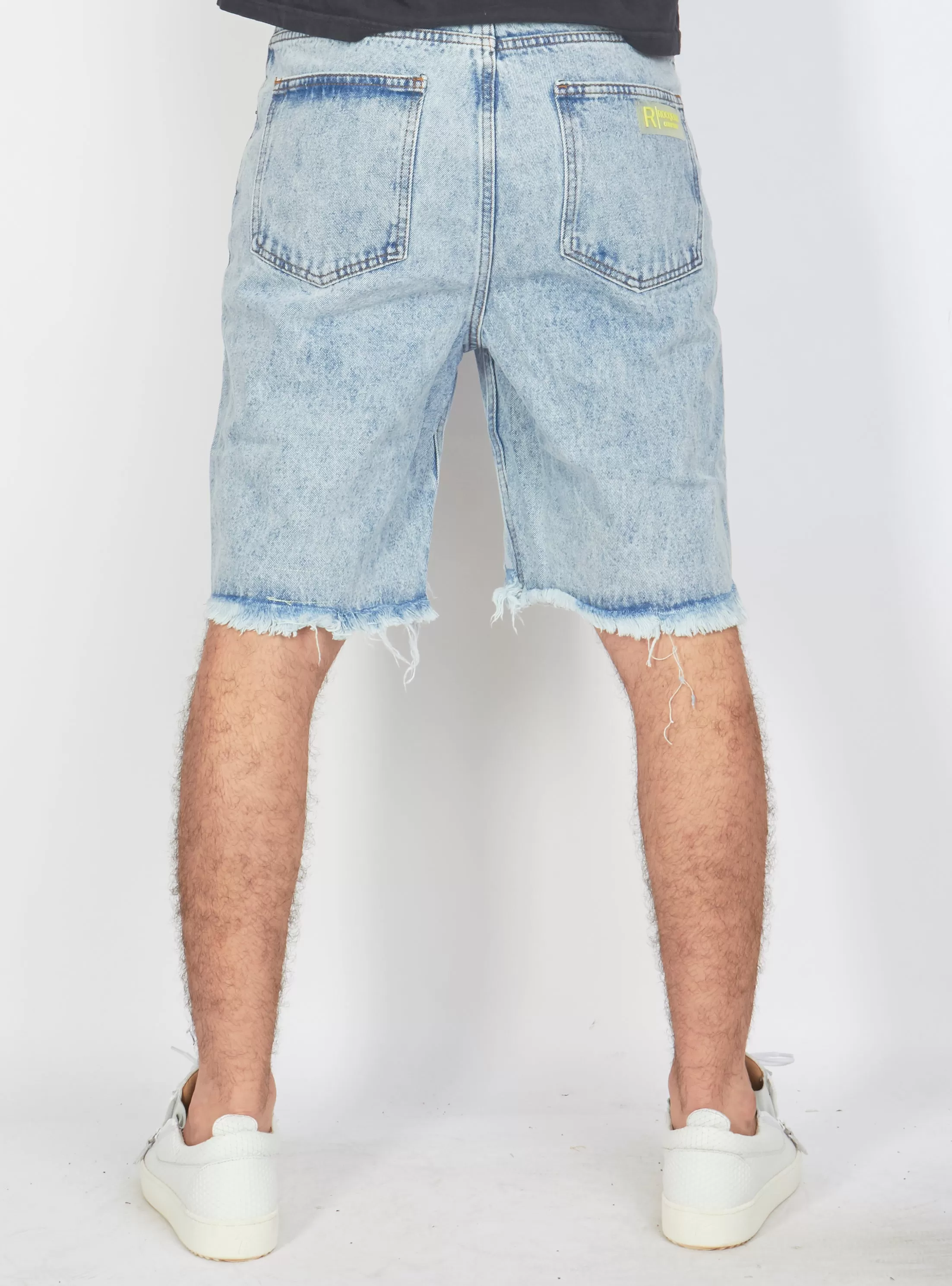 Buyer's Choice Denim Shorts - Ripped Knee - Light Wash - R 4126