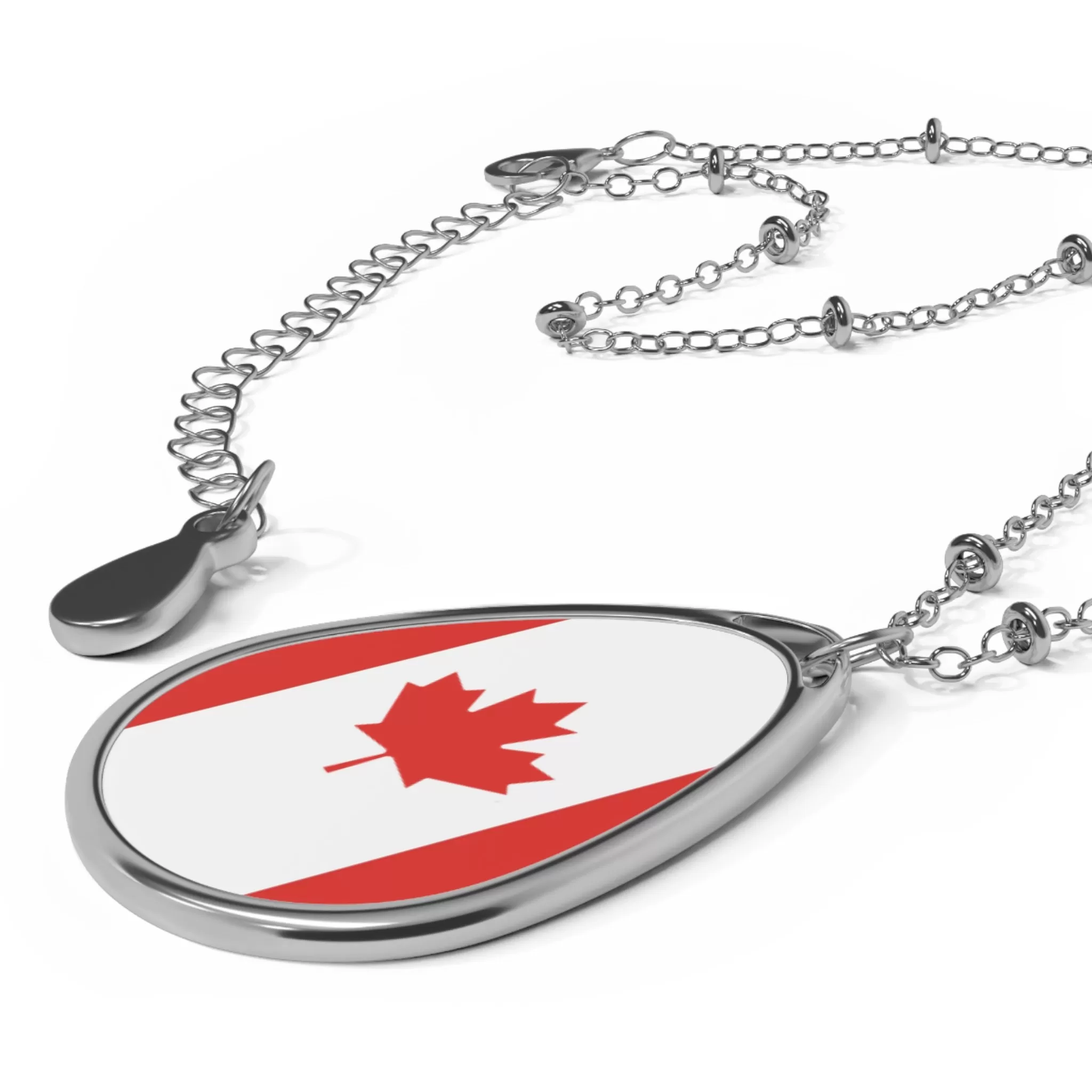 Canada Flag Necklace / Patriotic Jewelry For Canada Lovers