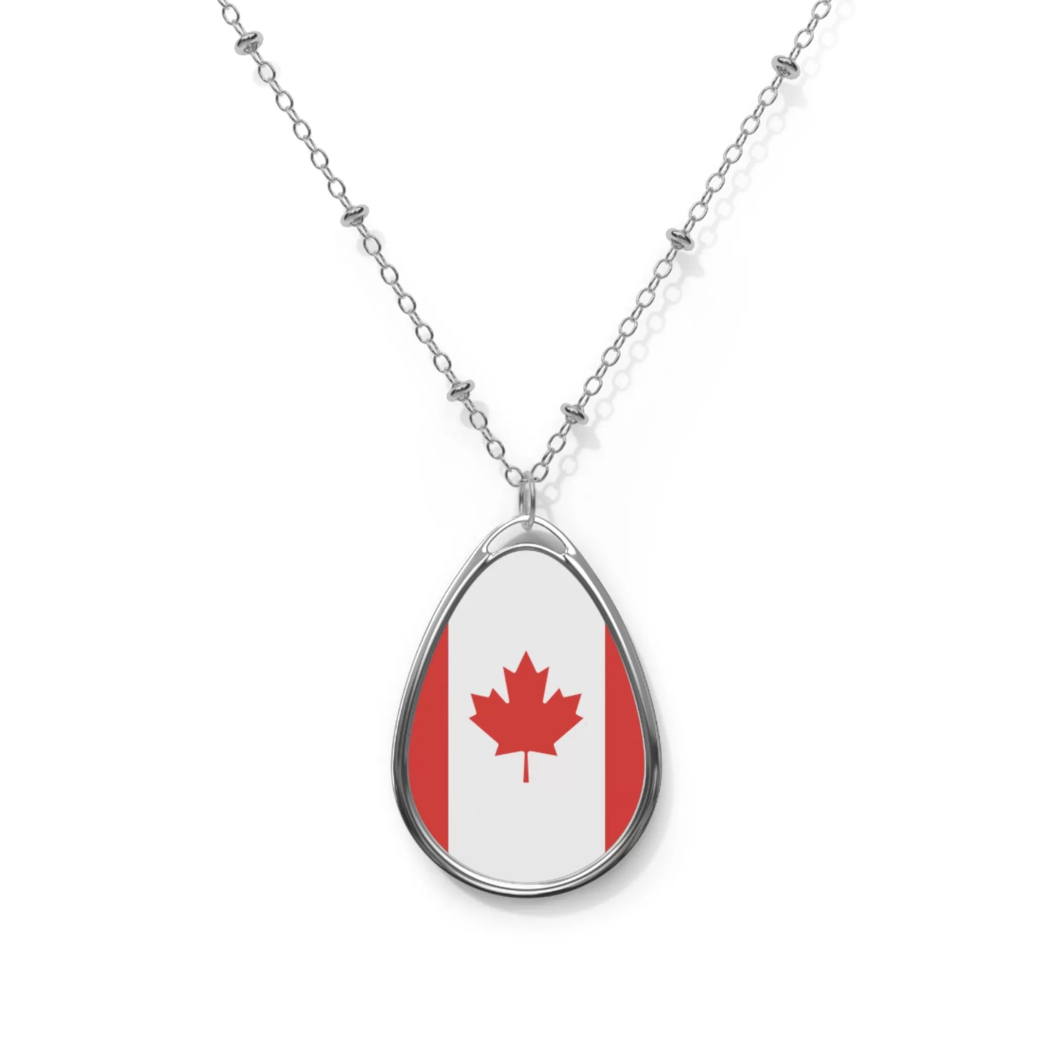 Canada Flag Necklace / Patriotic Jewelry For Canada Lovers