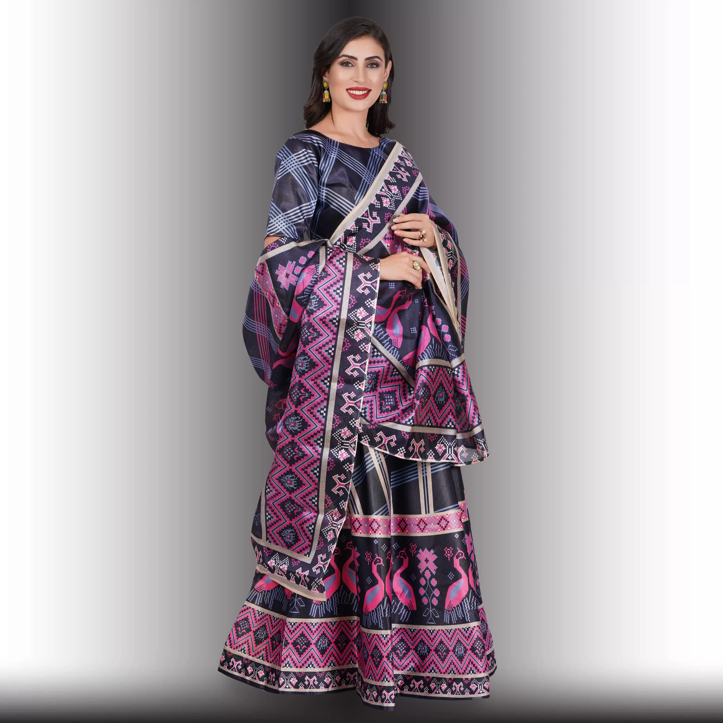 Chania Choli with Geometric Print