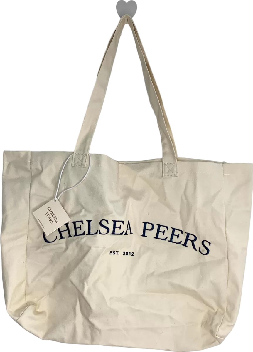 Chelsea Peers Beige Embroidered Tote Bag