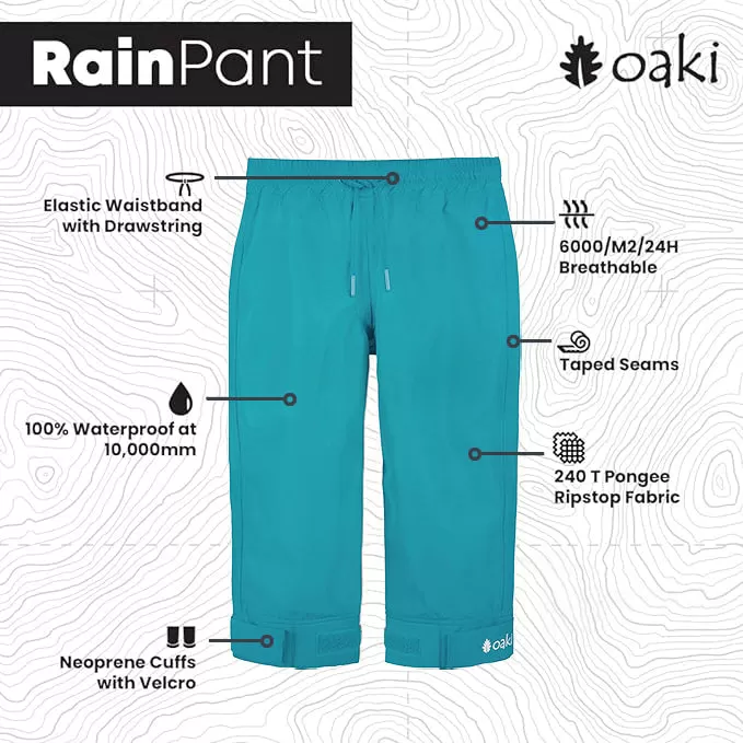 Children's Rain/Trail Pants, Glacier Blue