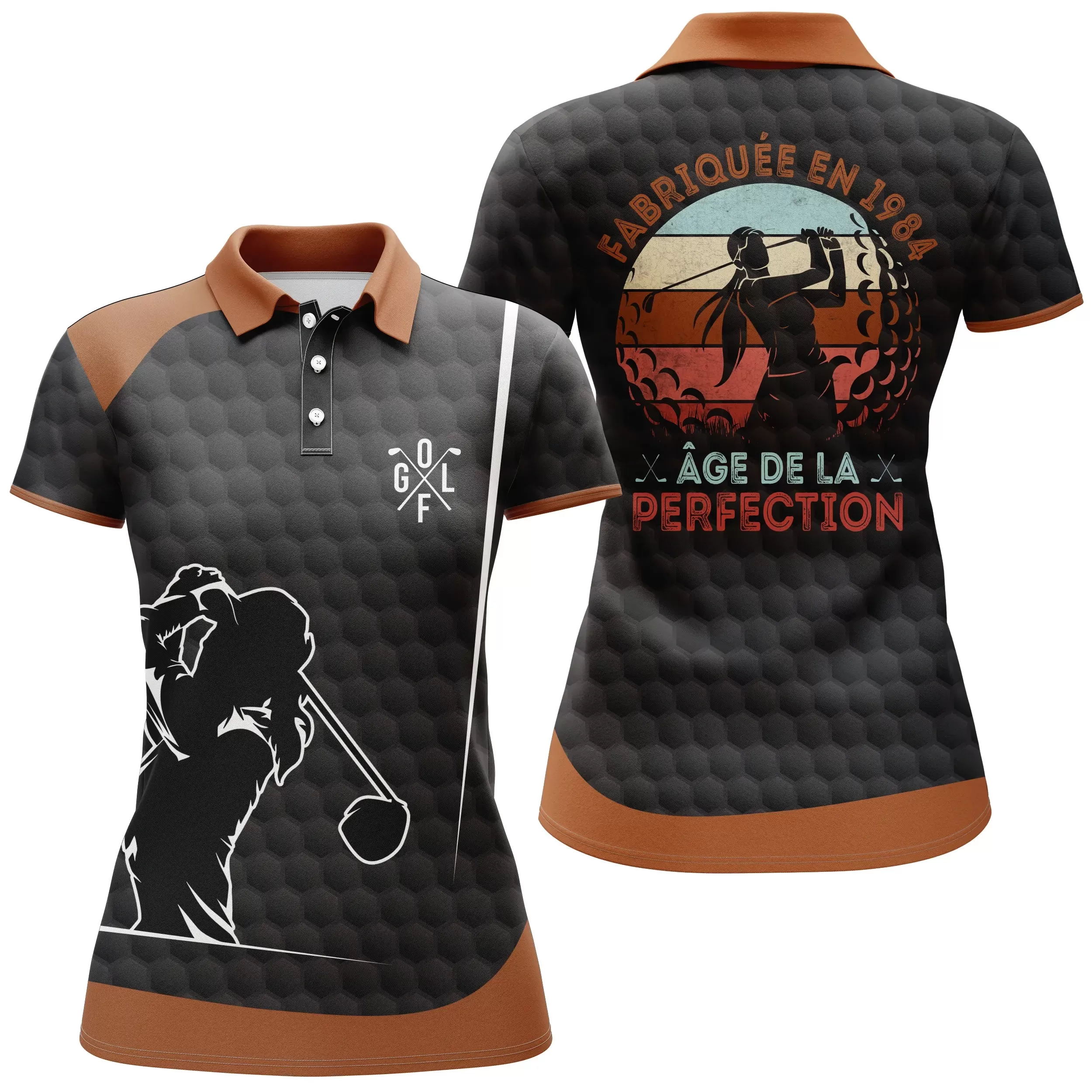 Chiptshirts - Polo De Golf, Cadeau Humour Pour Fans De Golf, Anniversaire 1984, Polo de Sport Homme et Femme, Fabriqué en 1984 - ge de la Perfection - CTS27052216