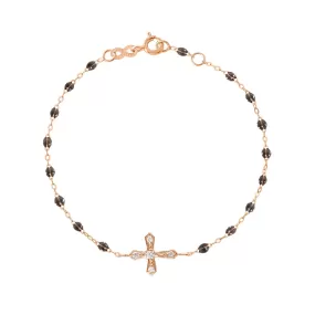 Classic Cross Vintage Diamond Quartz bracelet, Rose Gold, 6.7"