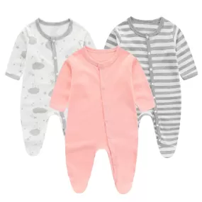 Cozy Muslin Baby Rompers