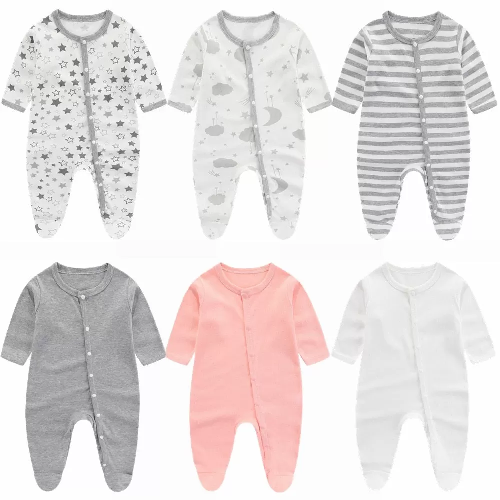 Cozy Muslin Baby Rompers