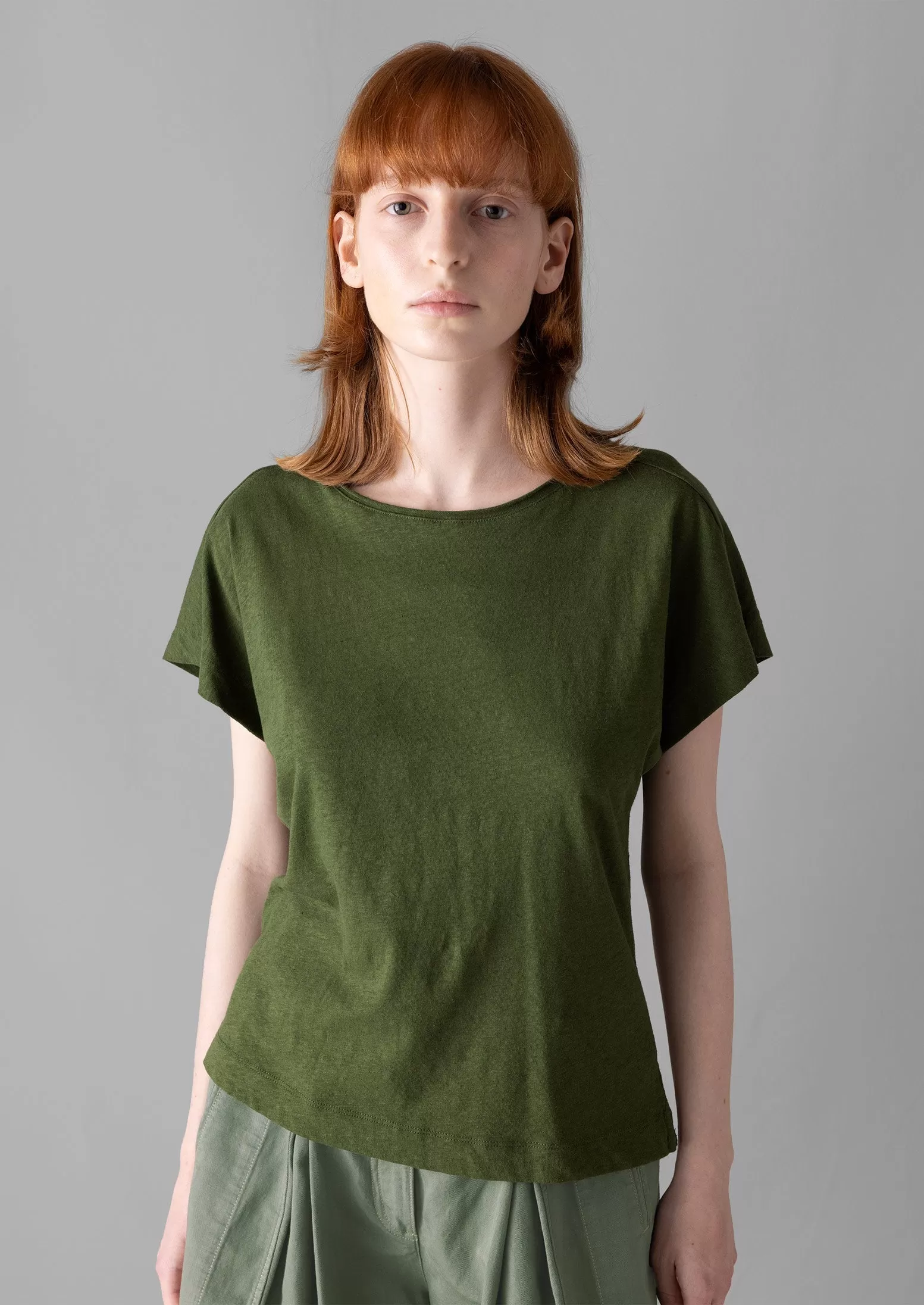 Crew Neck Cotton Hemp Tee | Propagator Green