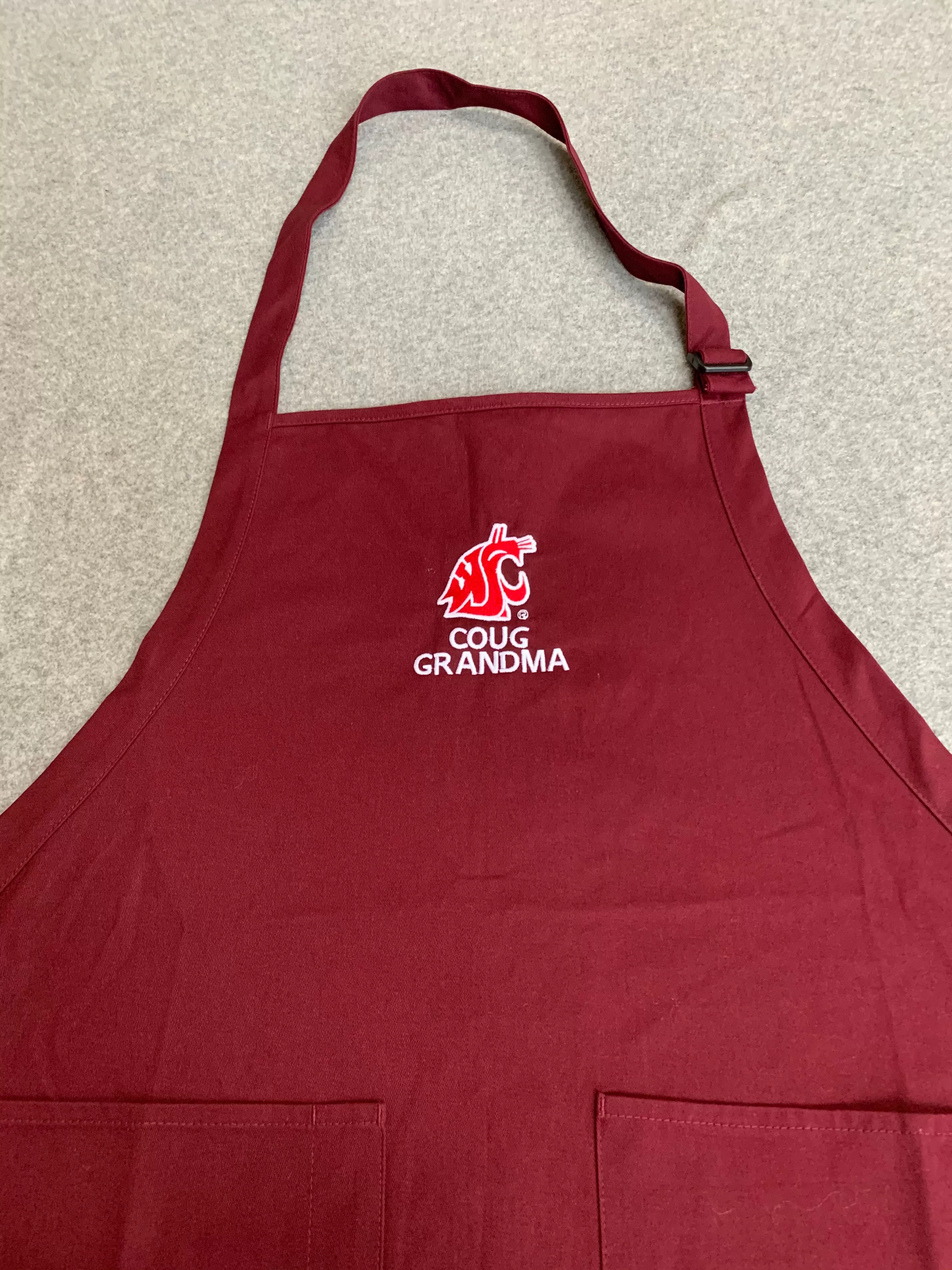 Crimson Grandma Embroidered Apron