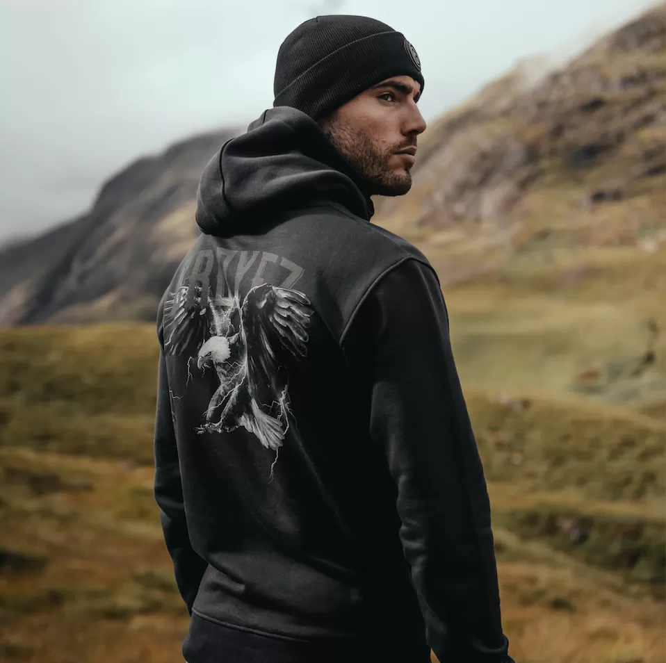 CROYEZ LIGHTNING EAGLE HOODIE - BLACK/LIGHT ARMY