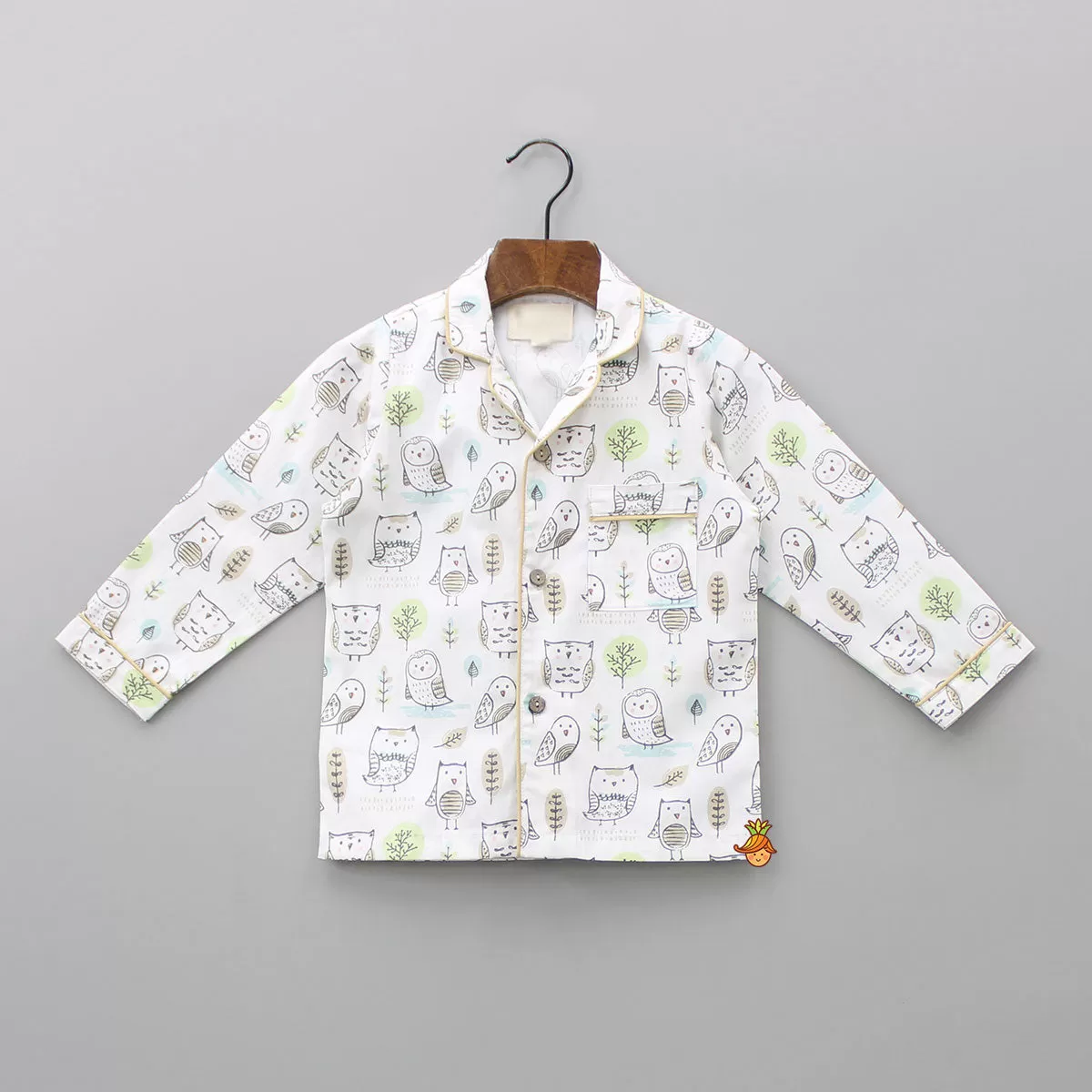 Cute Owl Printed Sleepwear