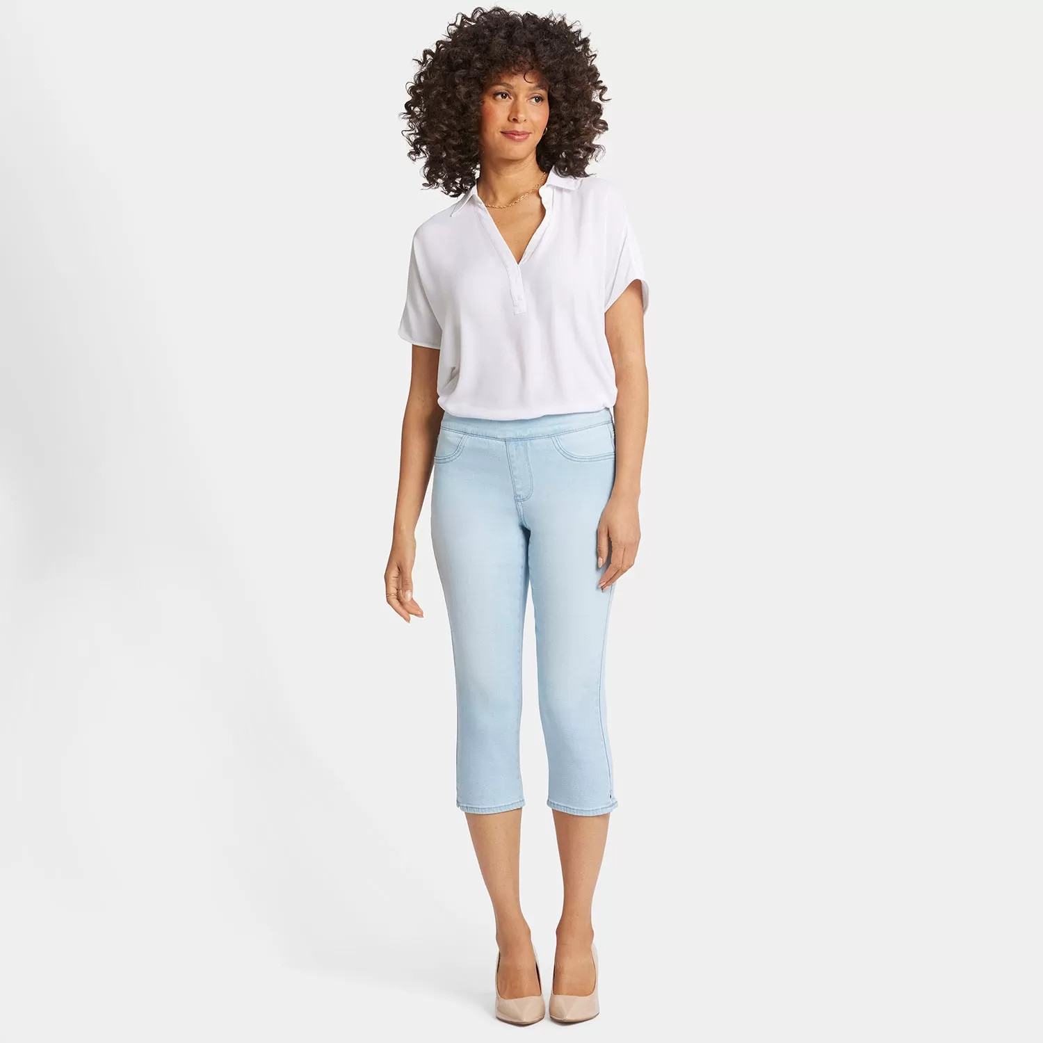 Dakota Crop Pull-On Jeans In Petite  - Oceanfront