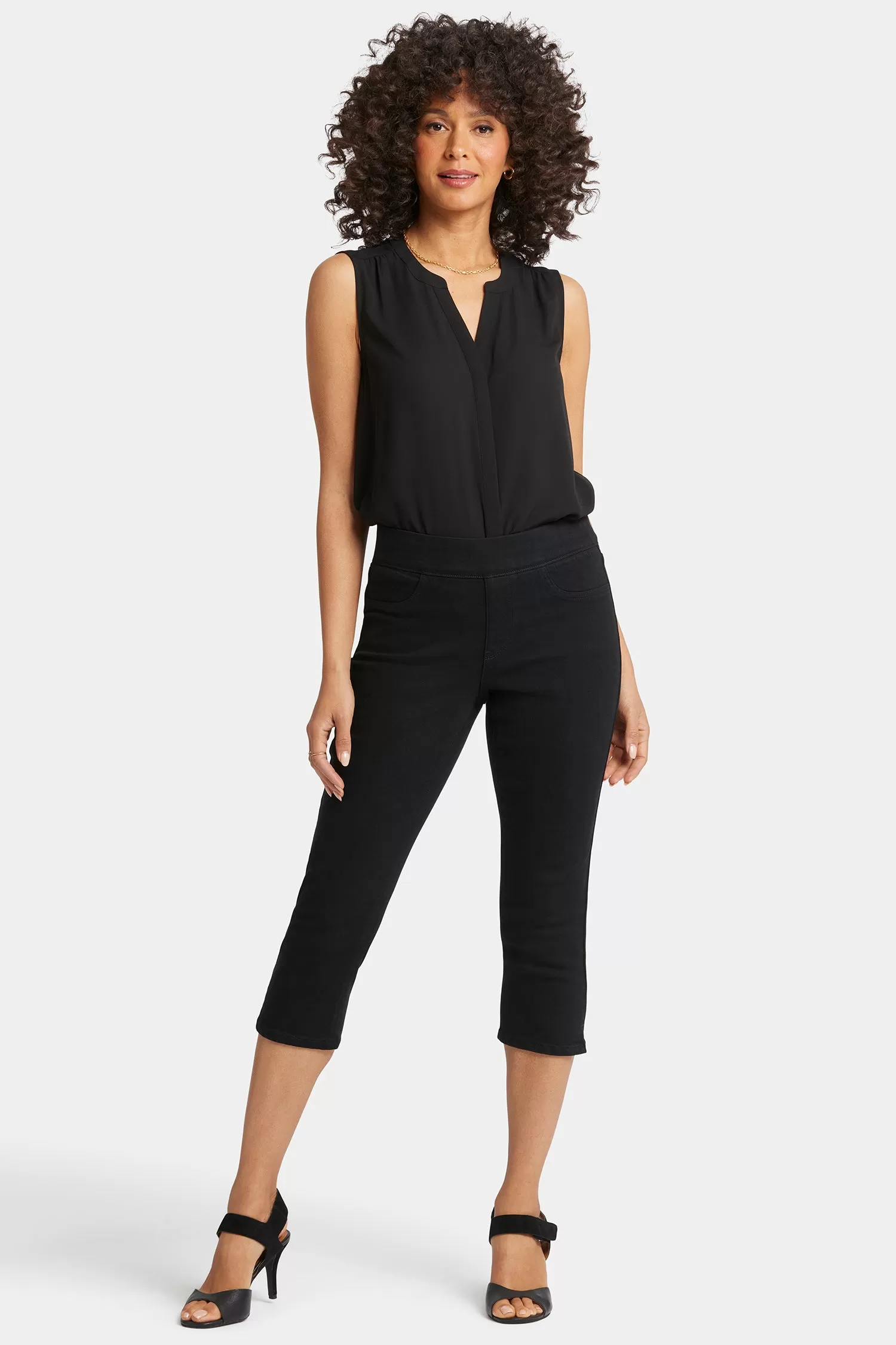 Dakota Crop Pull-On Jeans  - Overdye Black