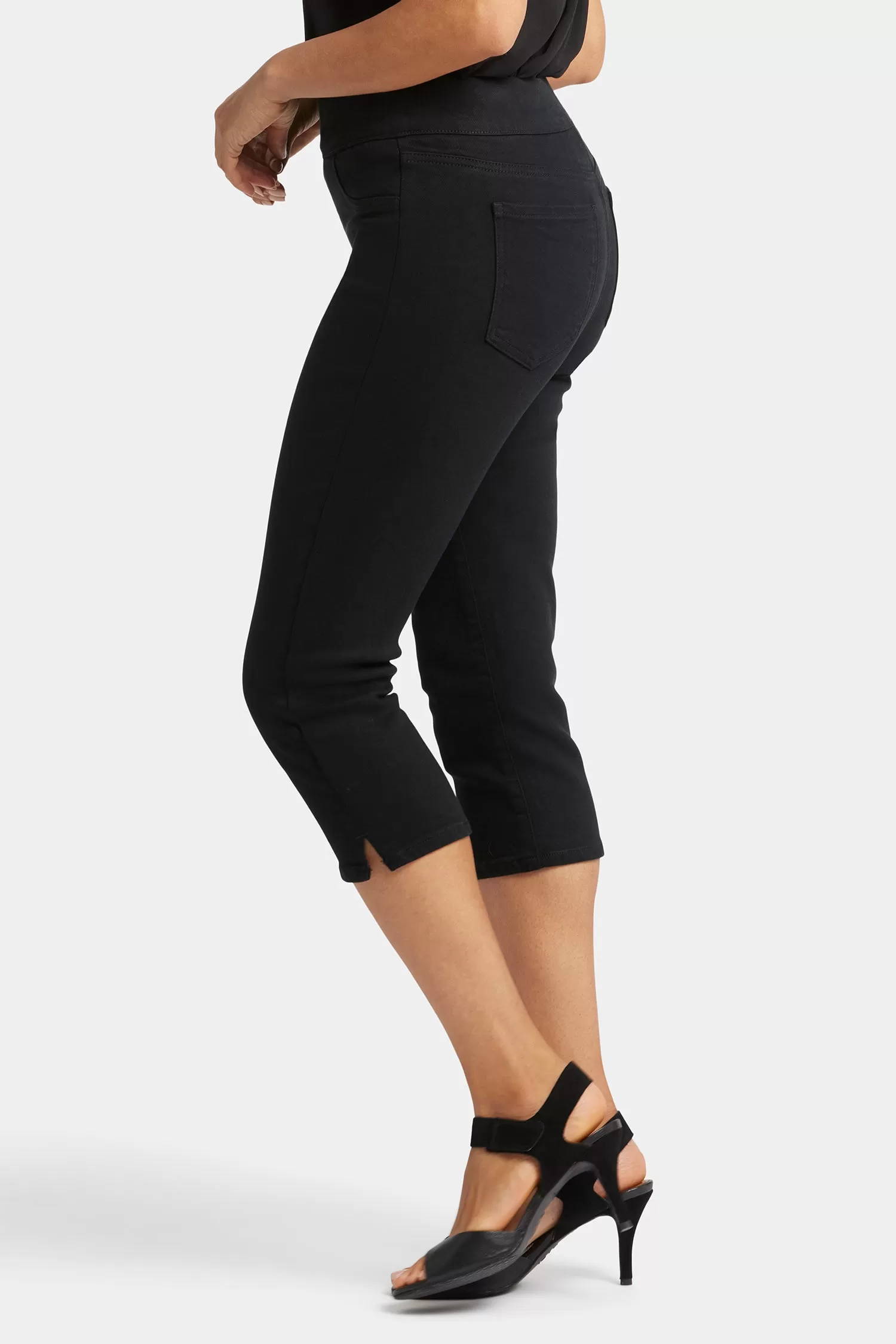 Dakota Crop Pull-On Jeans  - Overdye Black