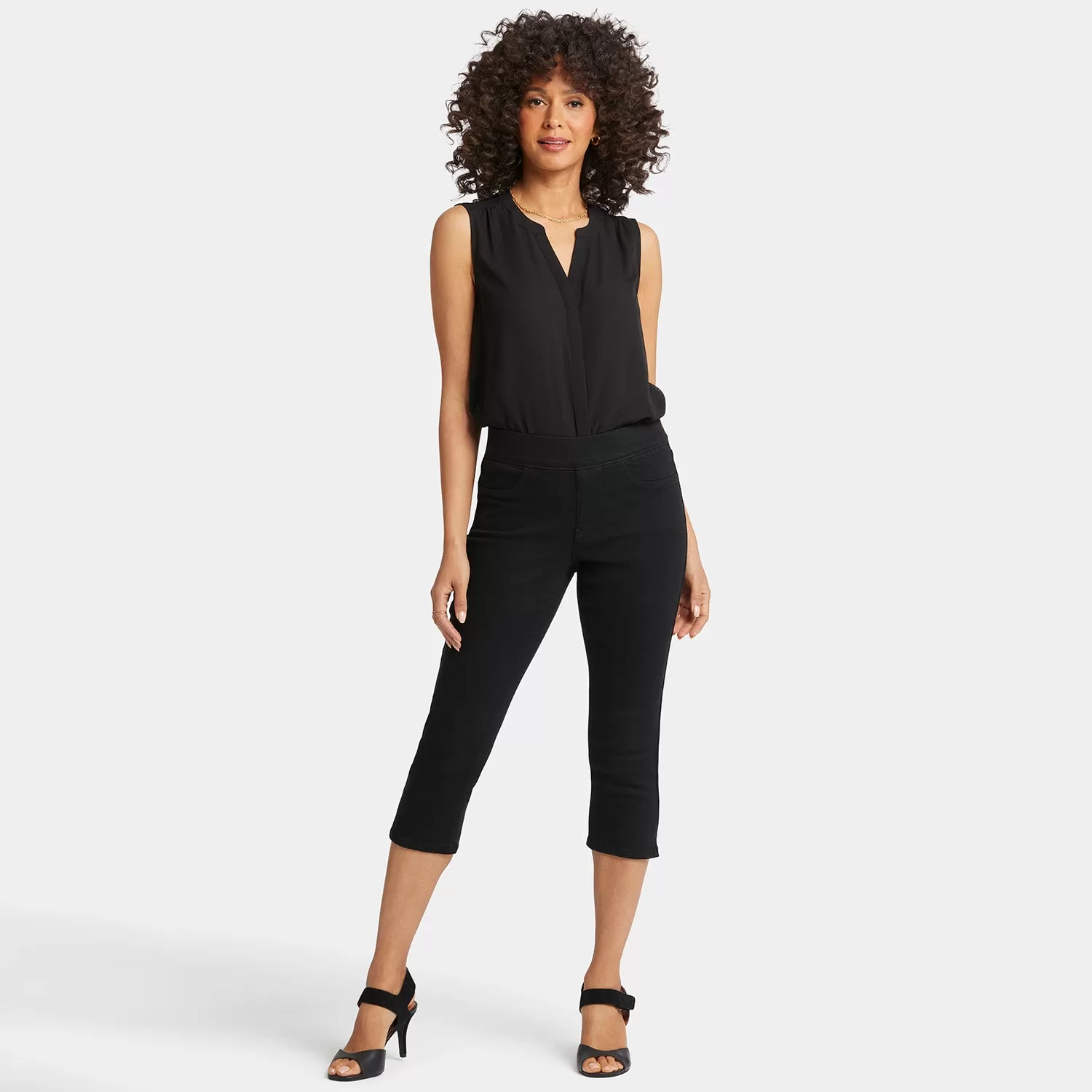 Dakota Crop Pull-On Jeans  - Overdye Black