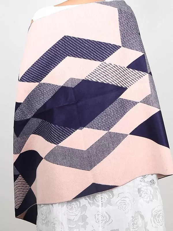 Diamond Cut Print Wool Scarf