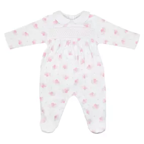 Double Love Smock Footie | Baby Girl