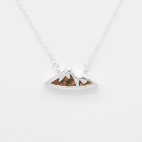 Dune Jewelry Delicate Dune Mountain Necklace - .925 Sterling Silver with Blue Ridge Mountain Elements - Made in the USA